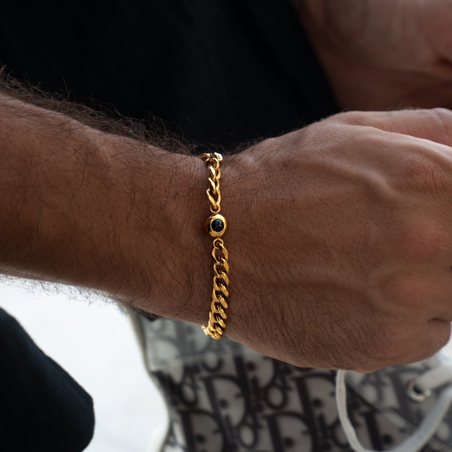 Personalised photo bracelet with your photo - Cuban chain