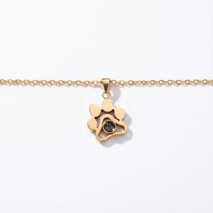 Personalised photo necklace - Paw
