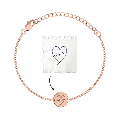 Personalised bracelet with your own handwriting/drawing