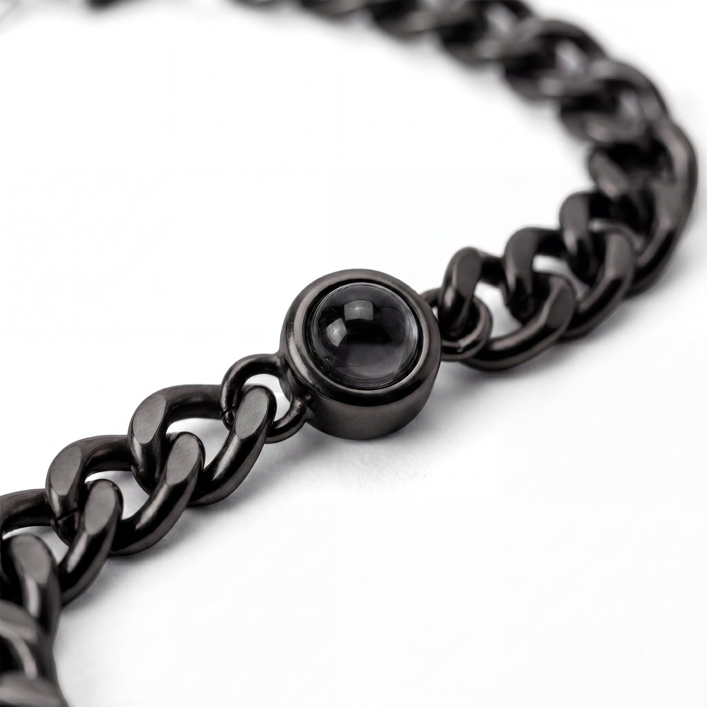 Personalised photo bracelet with your photo - Cuban chain