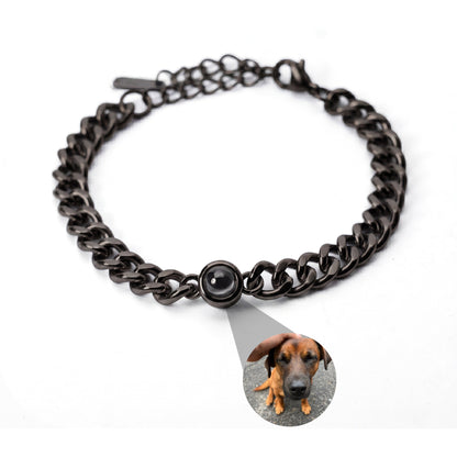 Personalised photo bracelet with your photo - Cuban chain