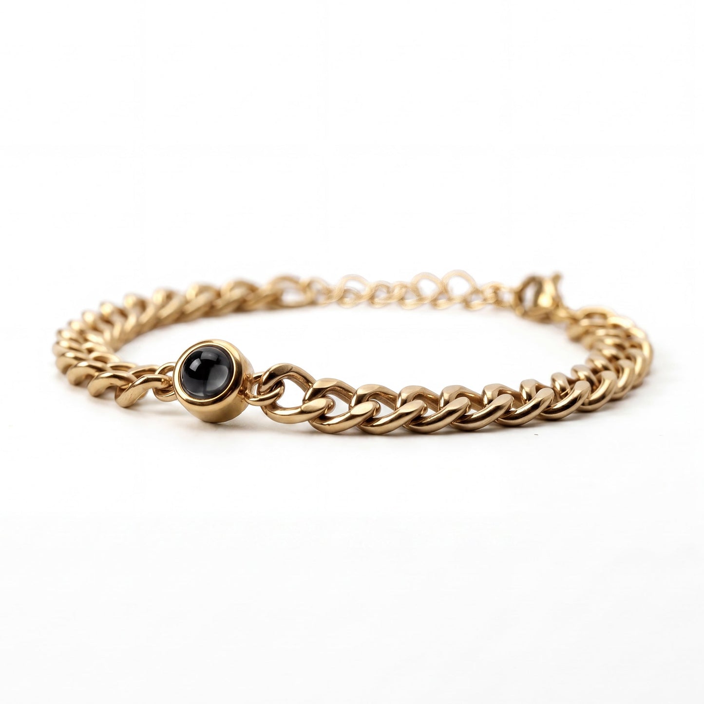 Personalised photo bracelet with your photo - Cuban chain