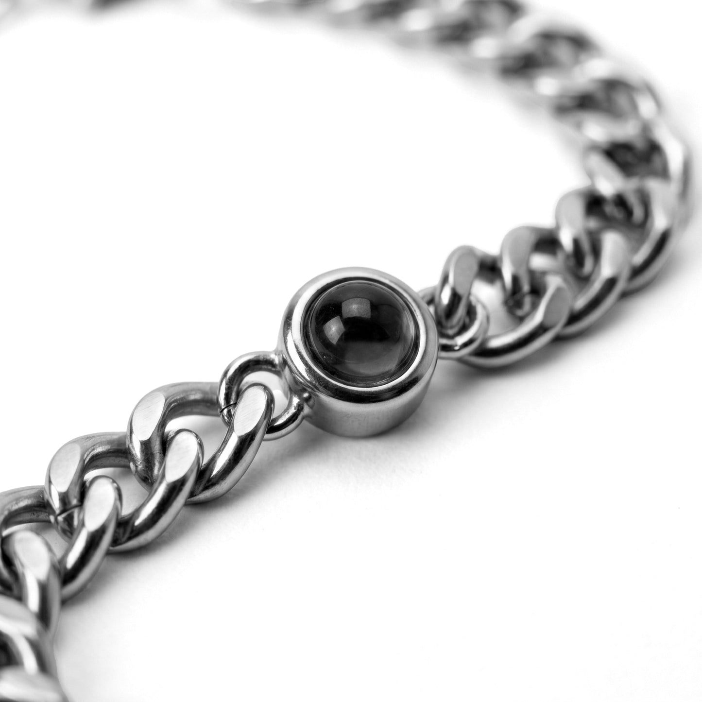 Personalised photo bracelet with your photo - Cuban chain