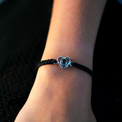 Personalised photo bracelet with your photo - Heart