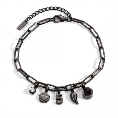 Personalised Charm Bracelet - Paperclip