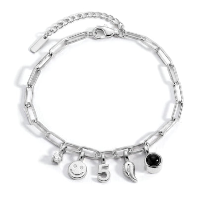 Personalised Charm Bracelet - Paperclip