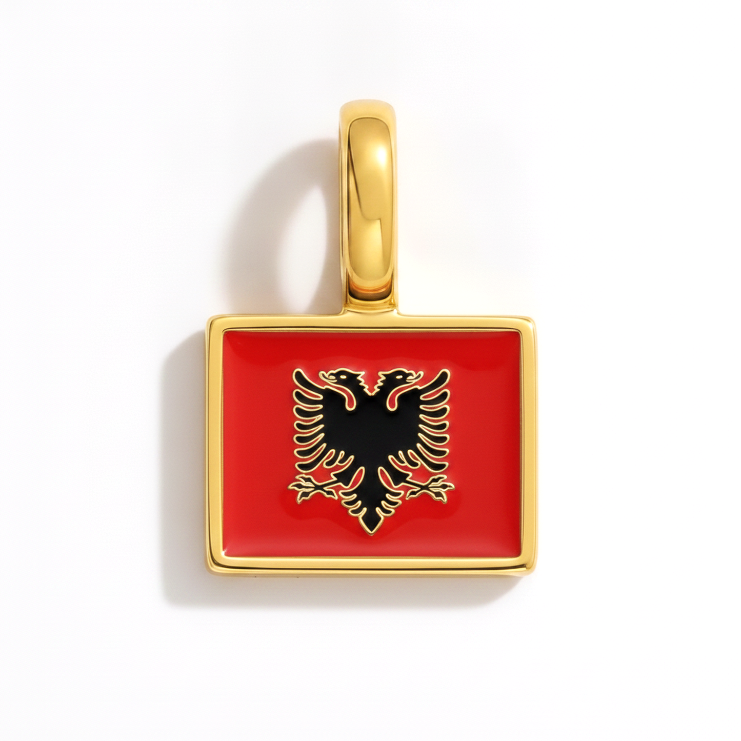 Charm albania – square gold