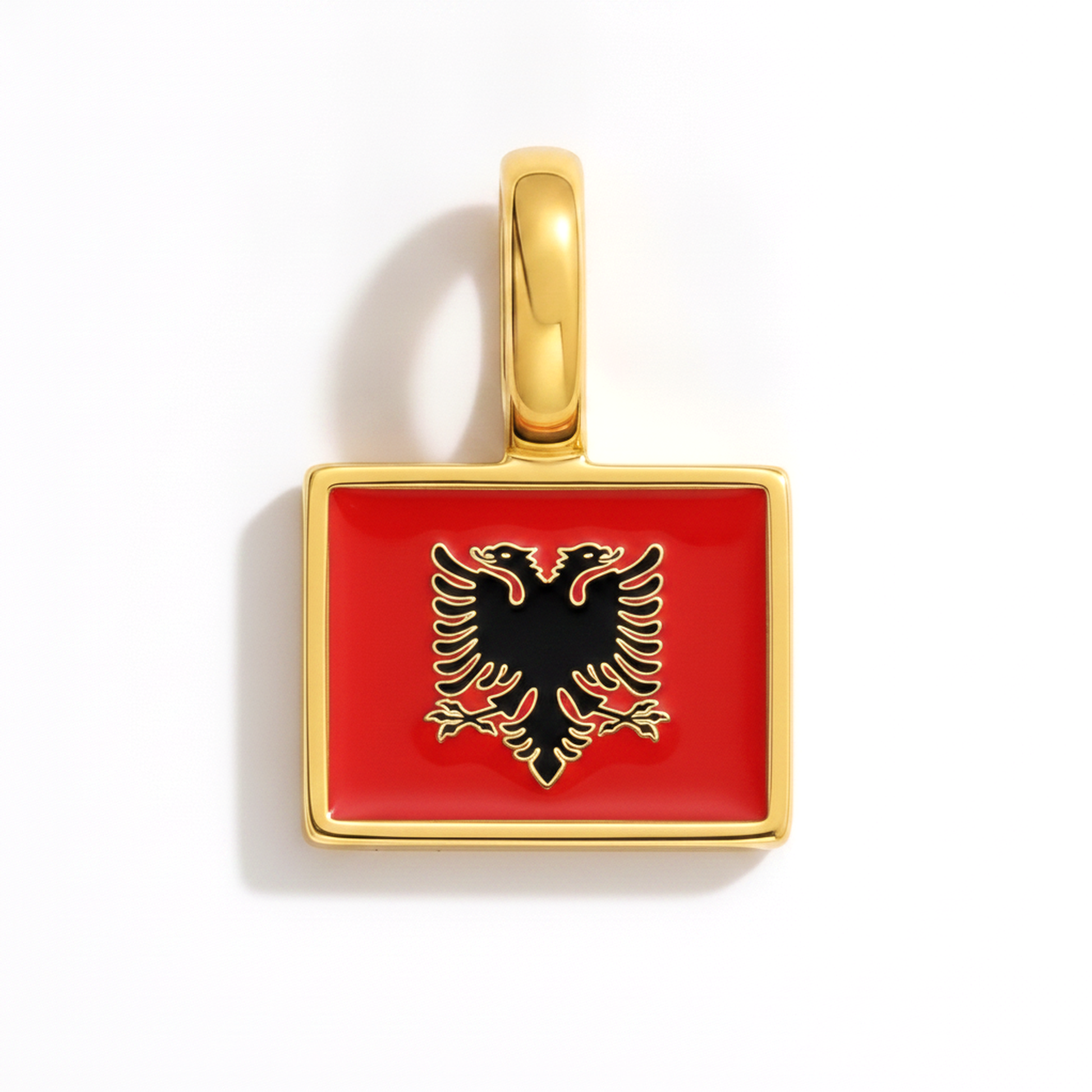 Charm albania – square gold