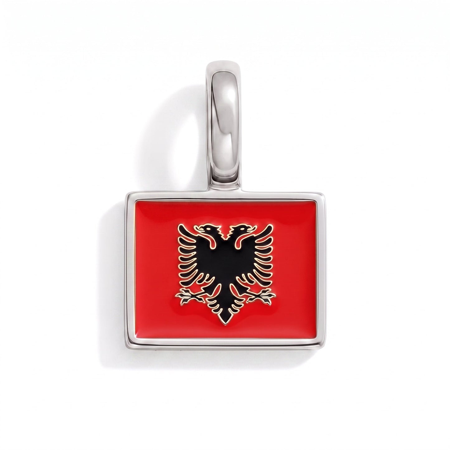 Charm albania – square silver