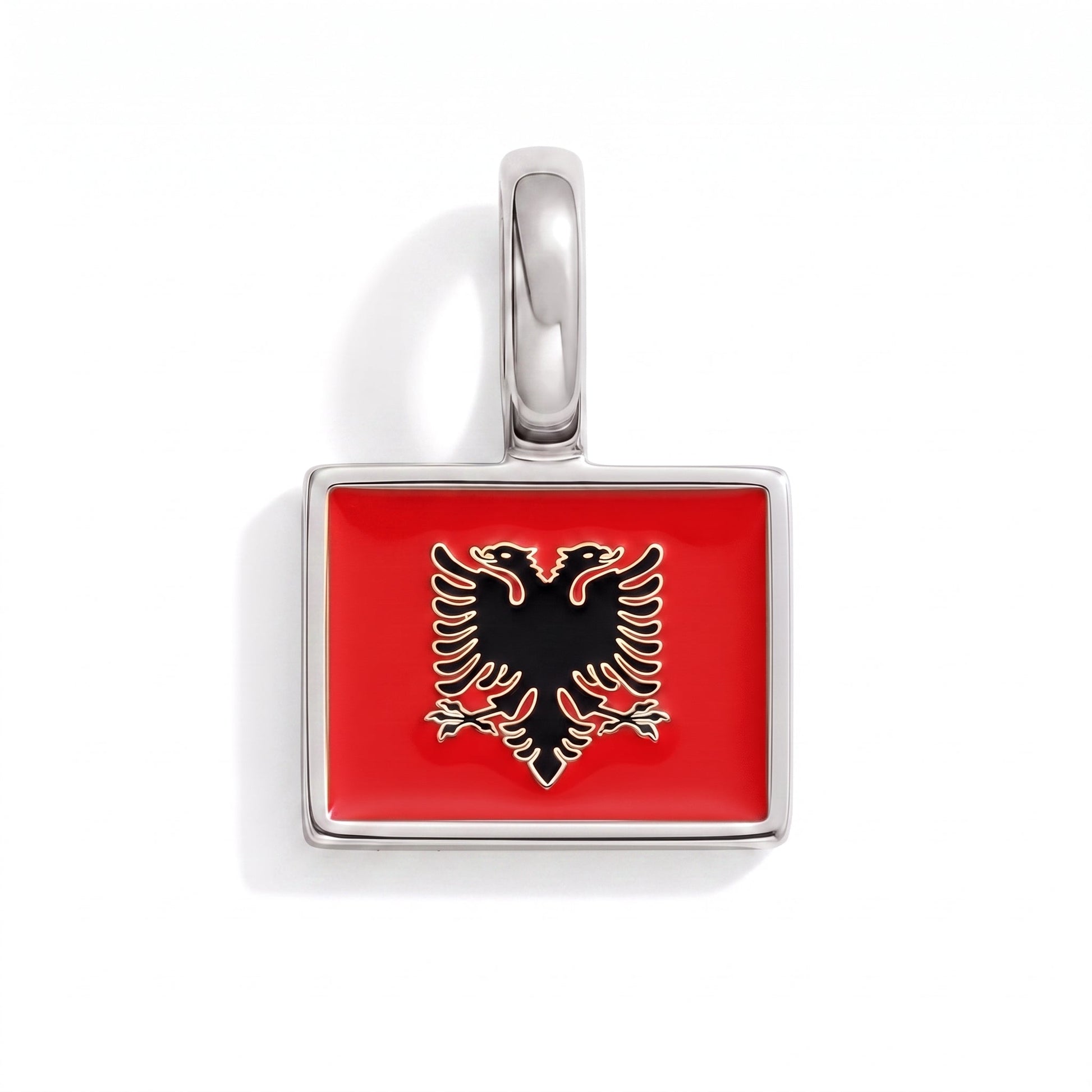 Charm albania – square silver