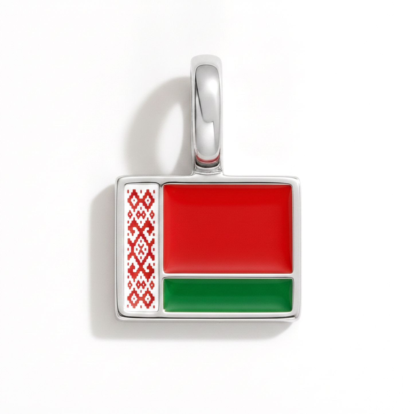 Charm belarus – square silver