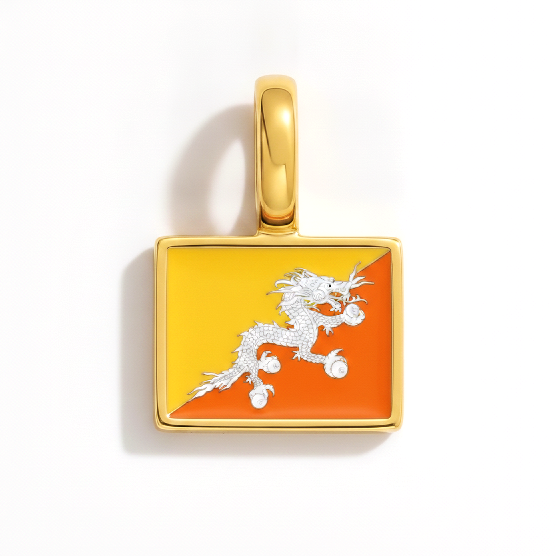 Charm bhutan – square gold