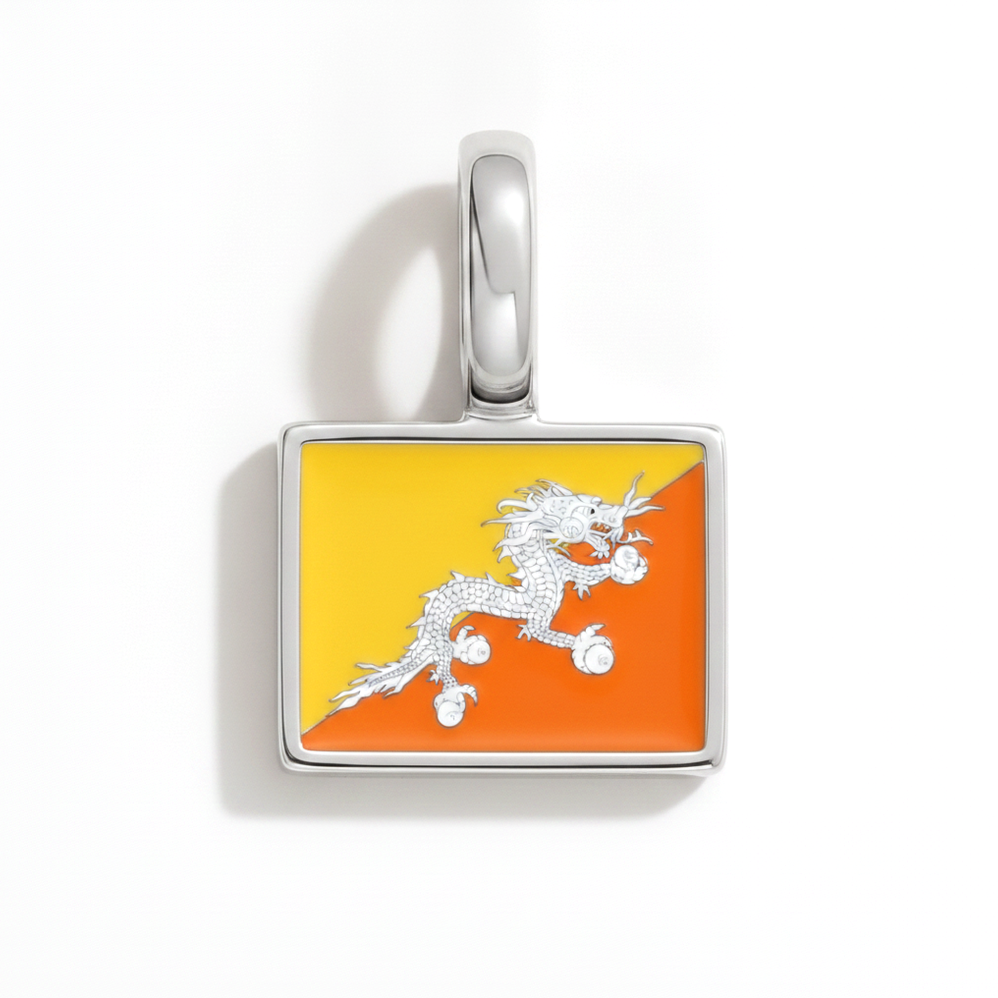Charm bhutan – square silver