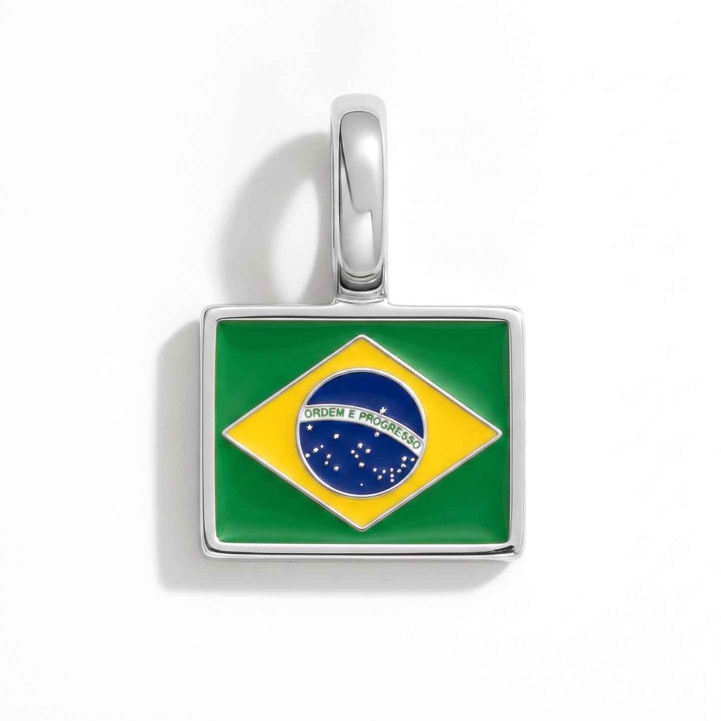Charm brazil – square silver