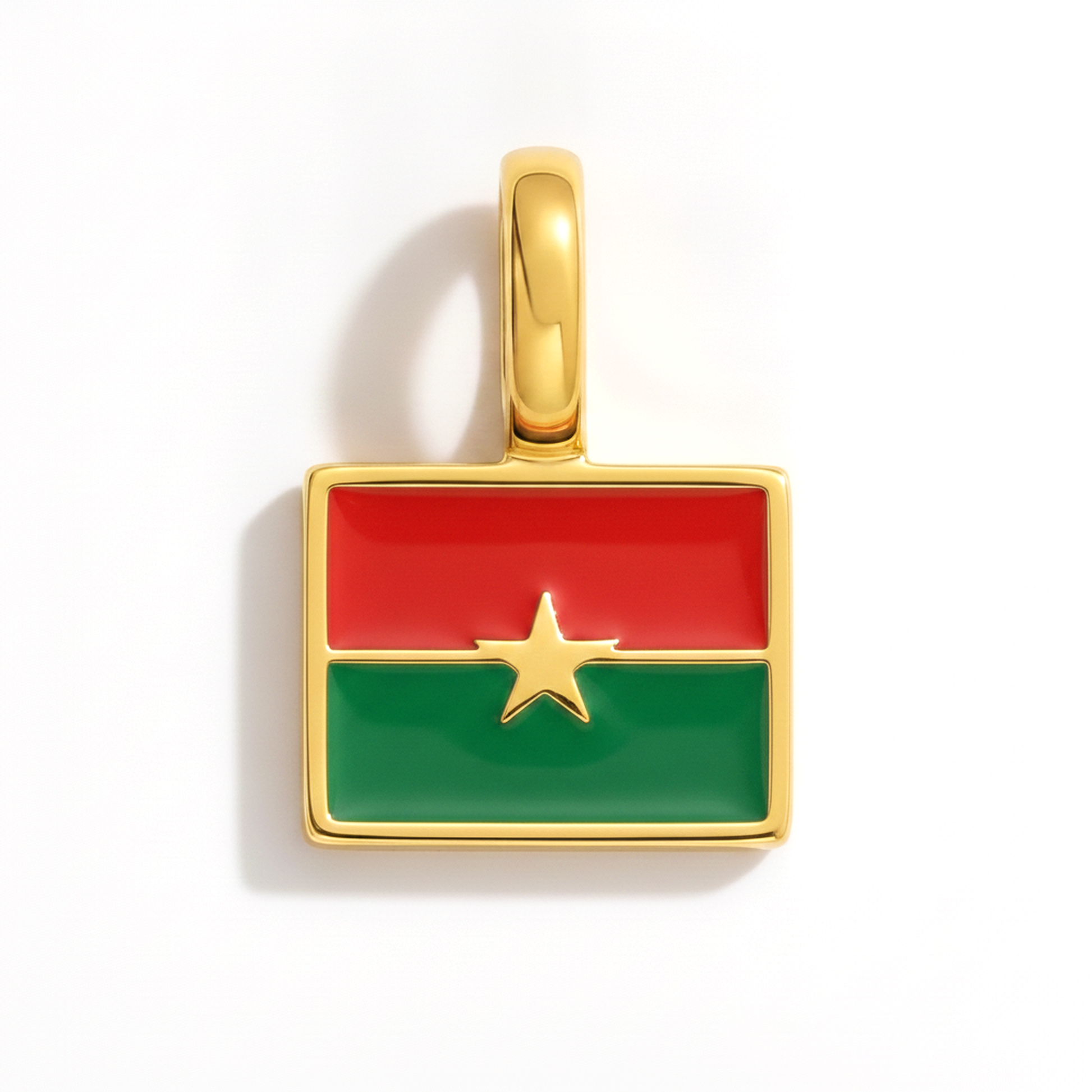 Charm burkinafaso – square gold