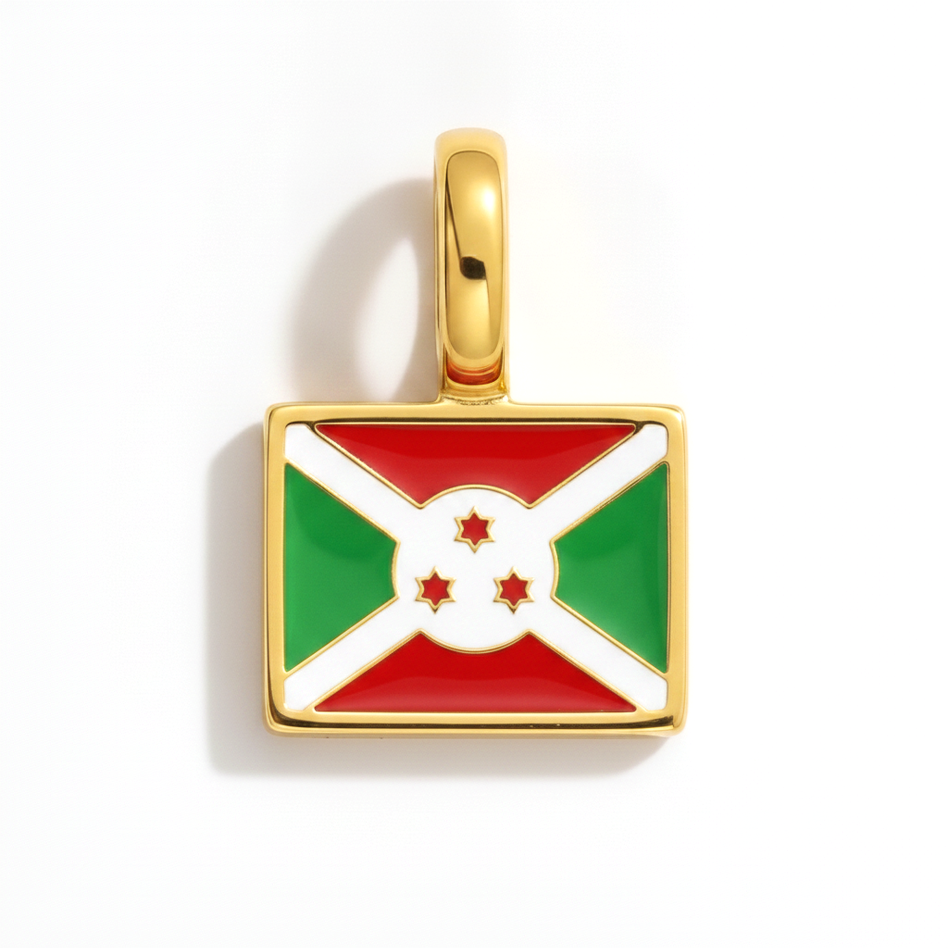 Charm burundi – square gold