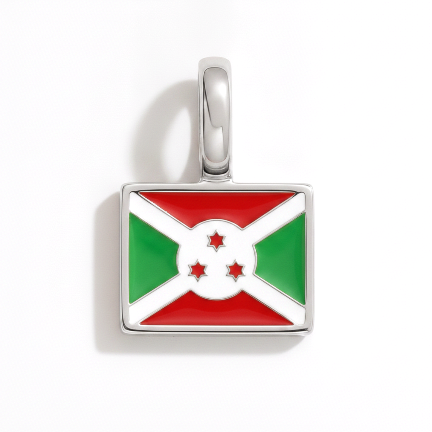 Charm burundi – square silver