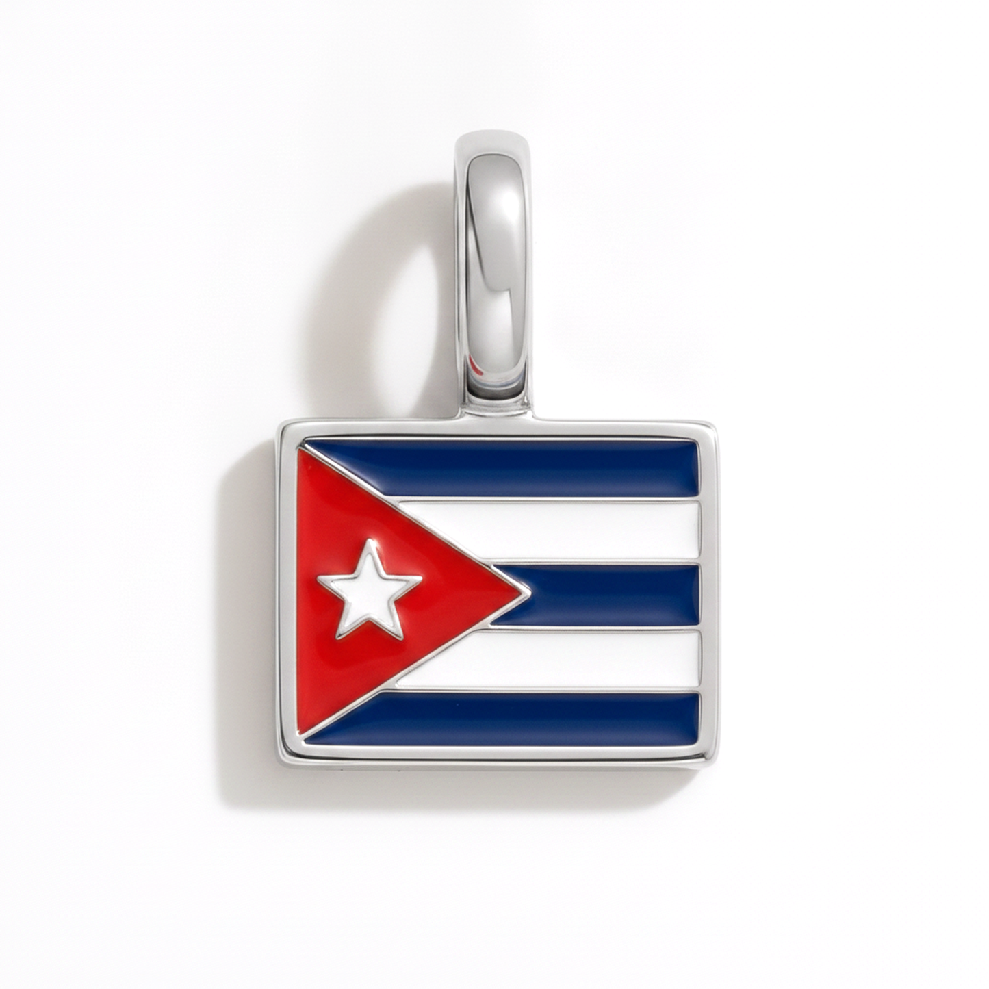 Charm cuba – square silver
