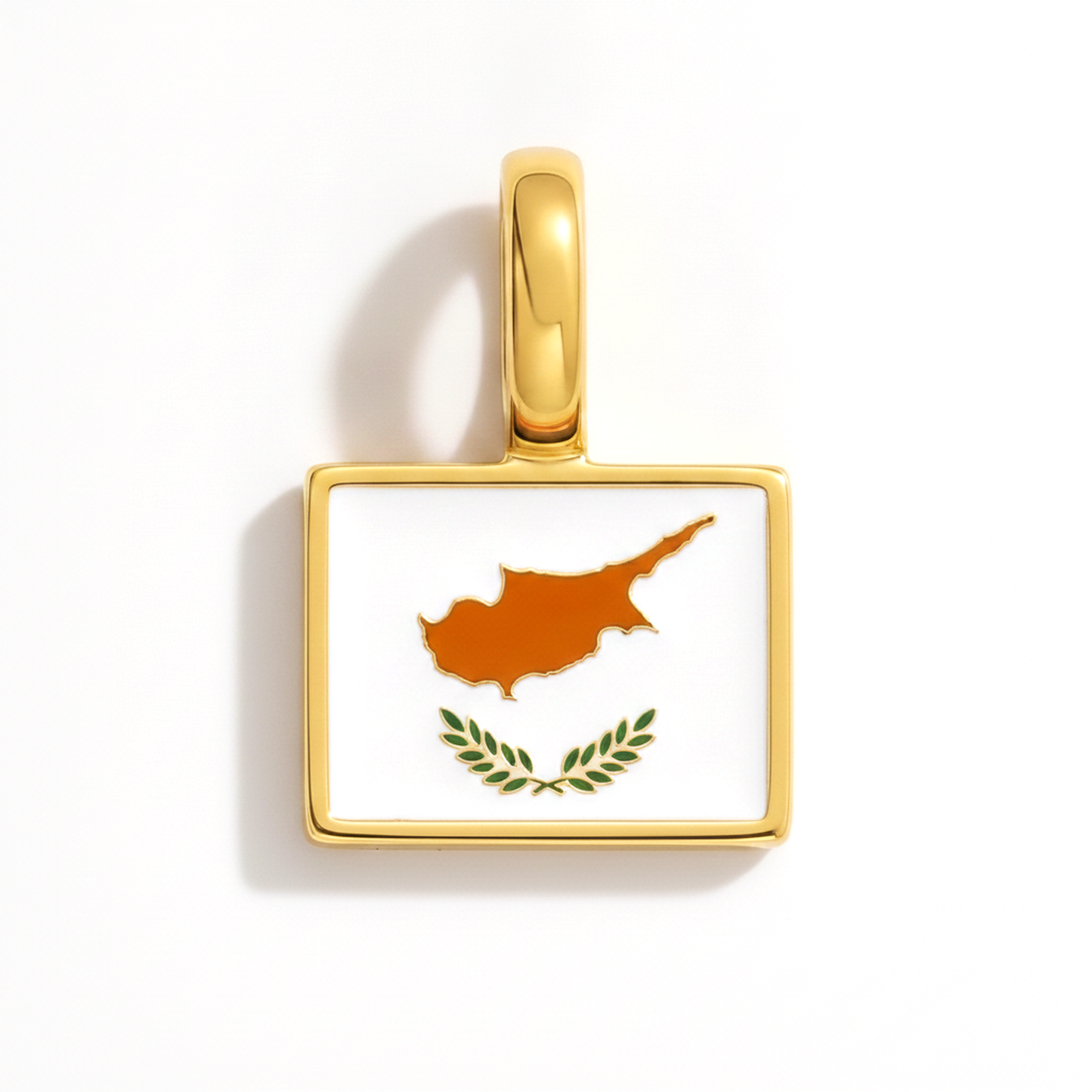 Charm cyprus – square gold