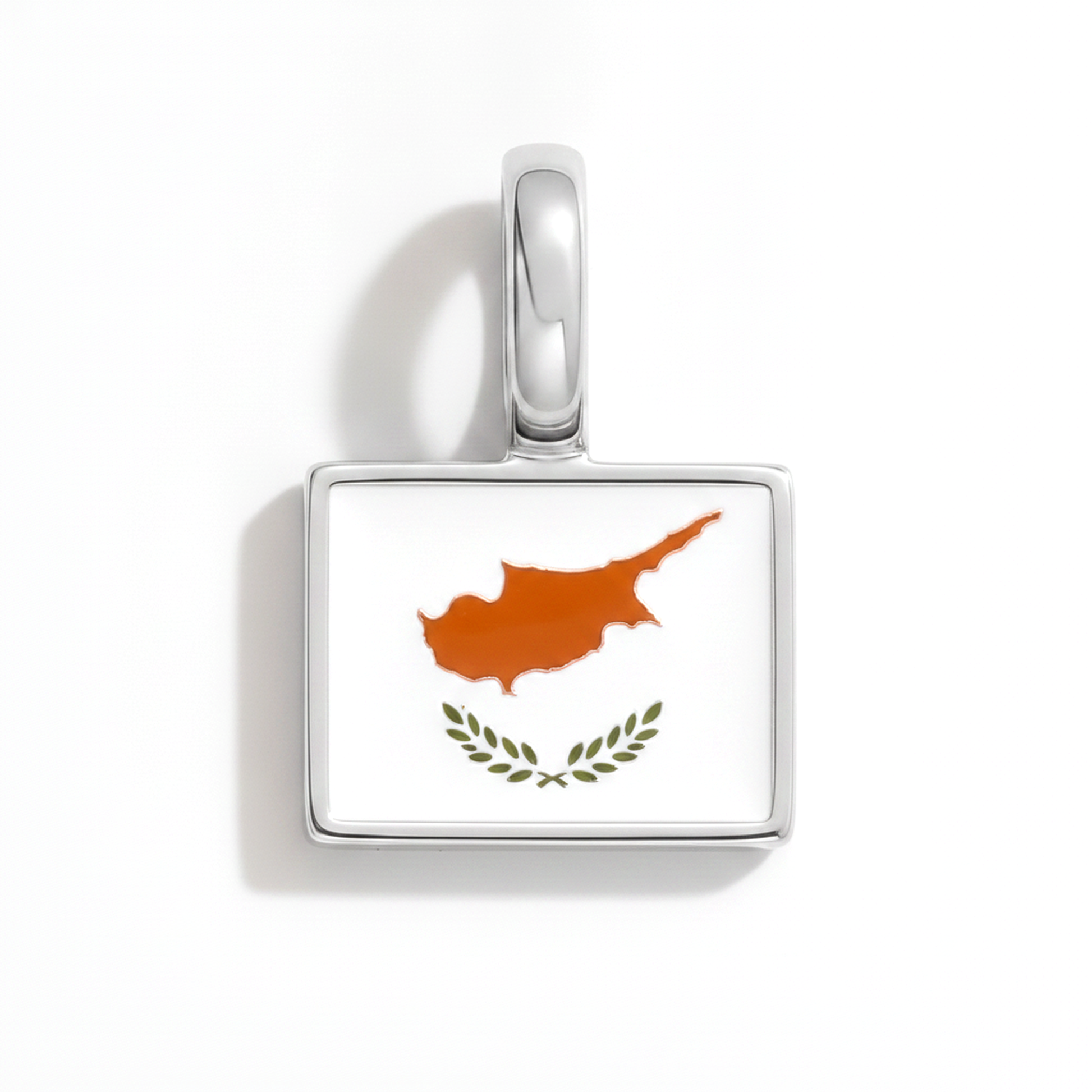Charm cyprus – square silver
