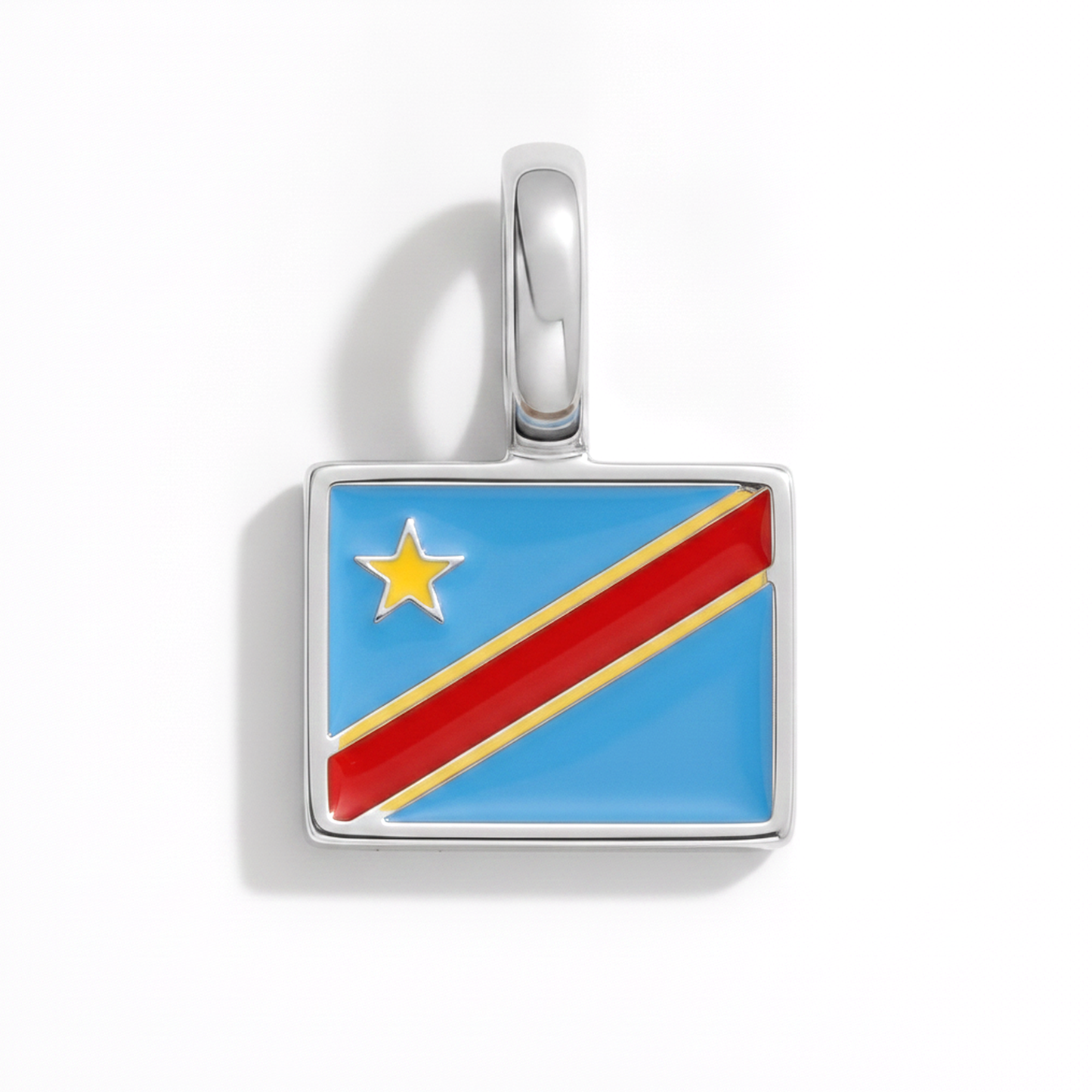 Charm democraticrepublicofthecongo – square silver