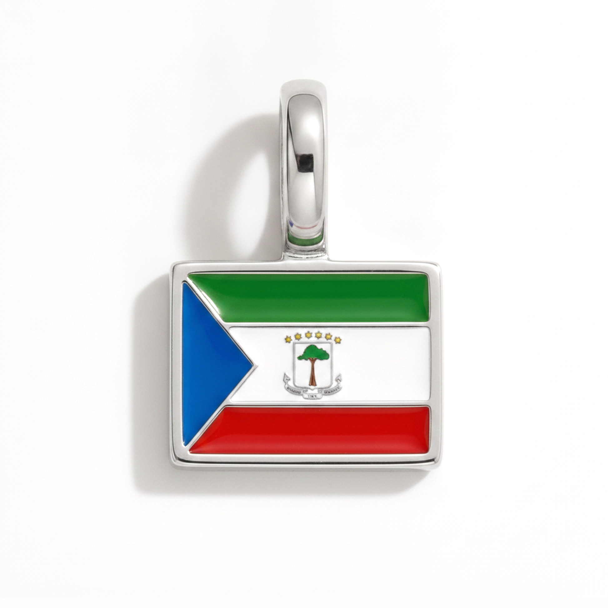 Charm equatorialguinea – square silver