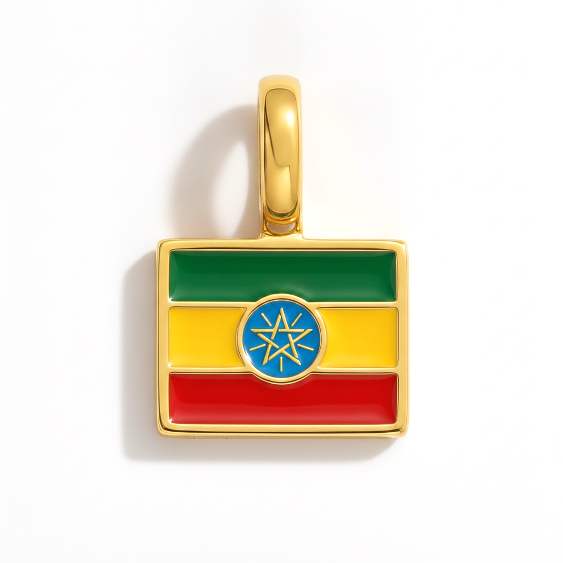 Charm ethiopia – square gold