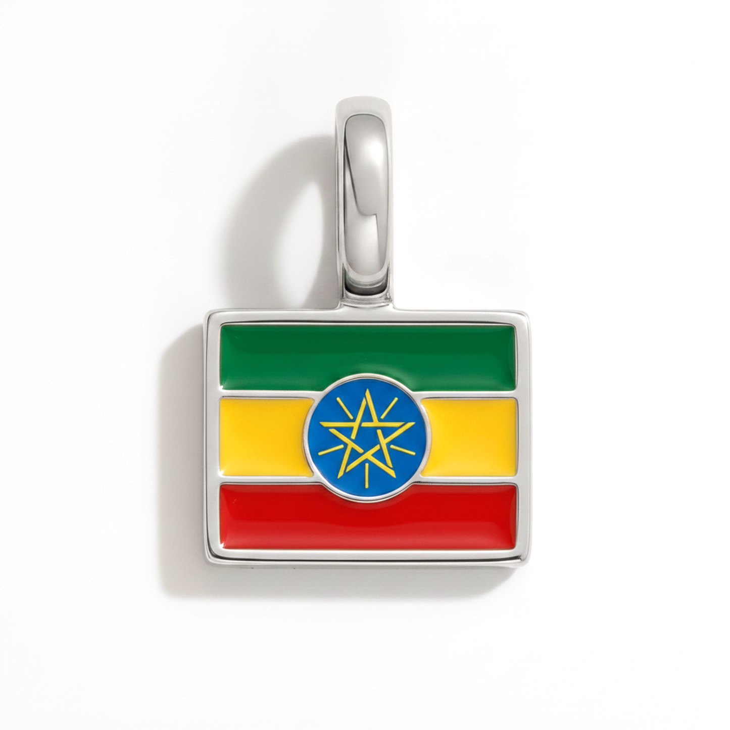 Charm ethiopia – square silver