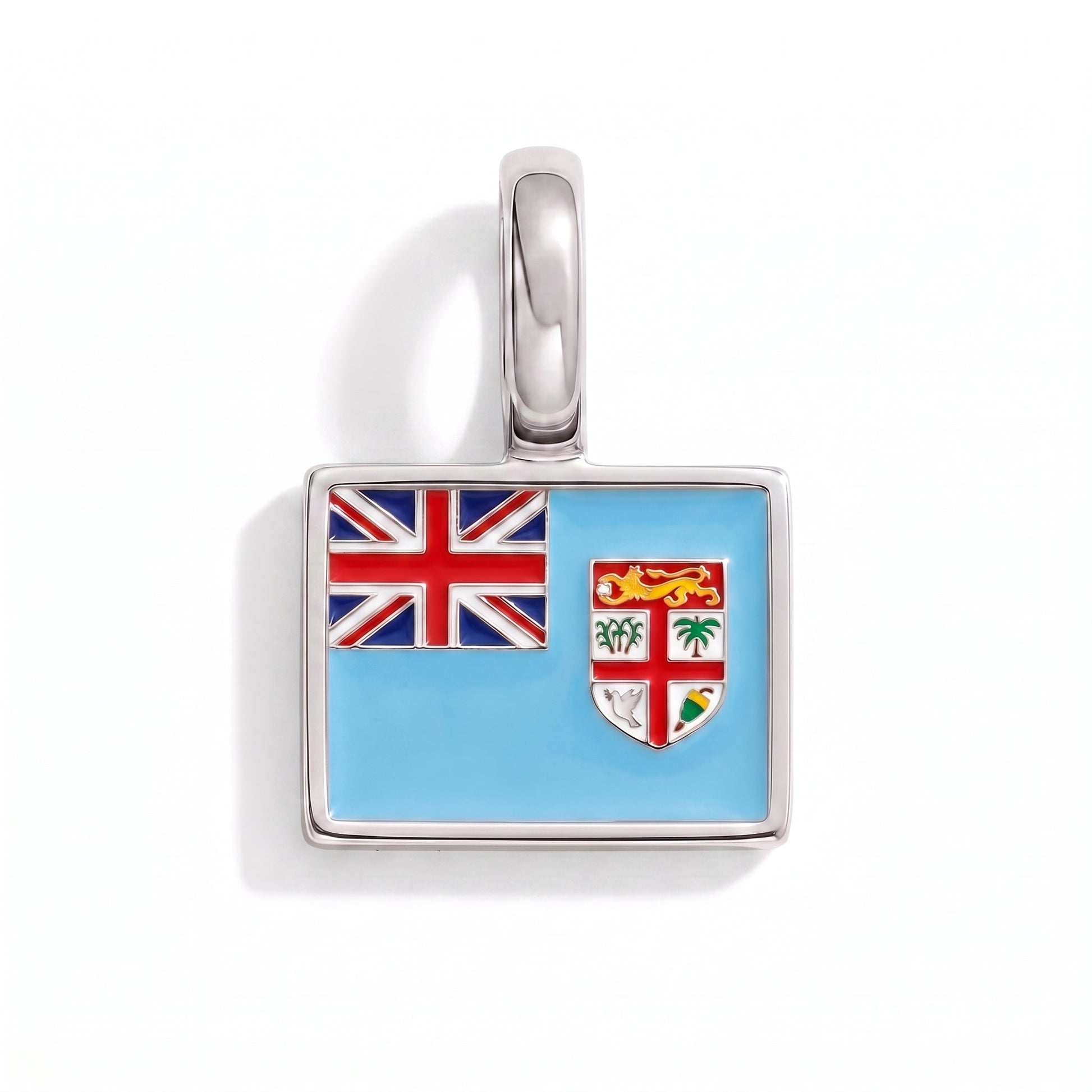 Charm fiji – square silver