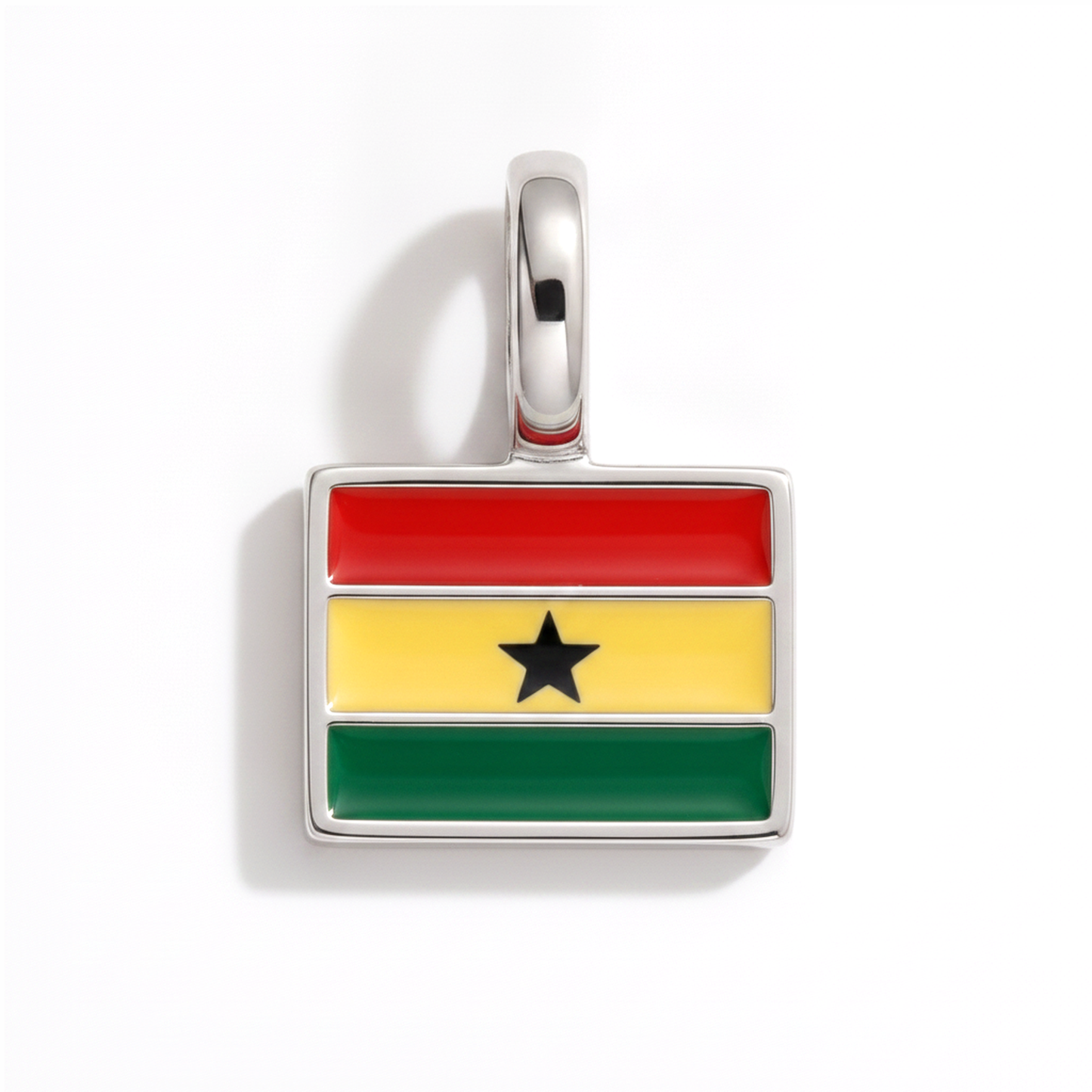 Charm ghana – square silver