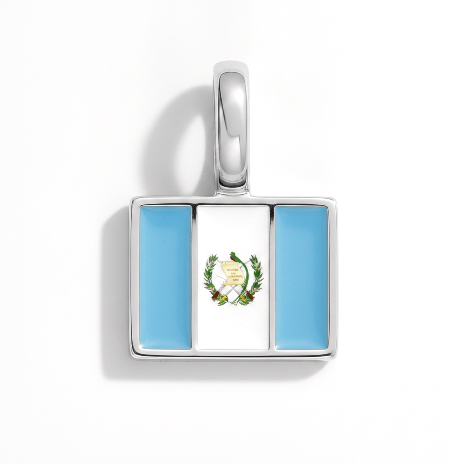Charm guatemala – square silver