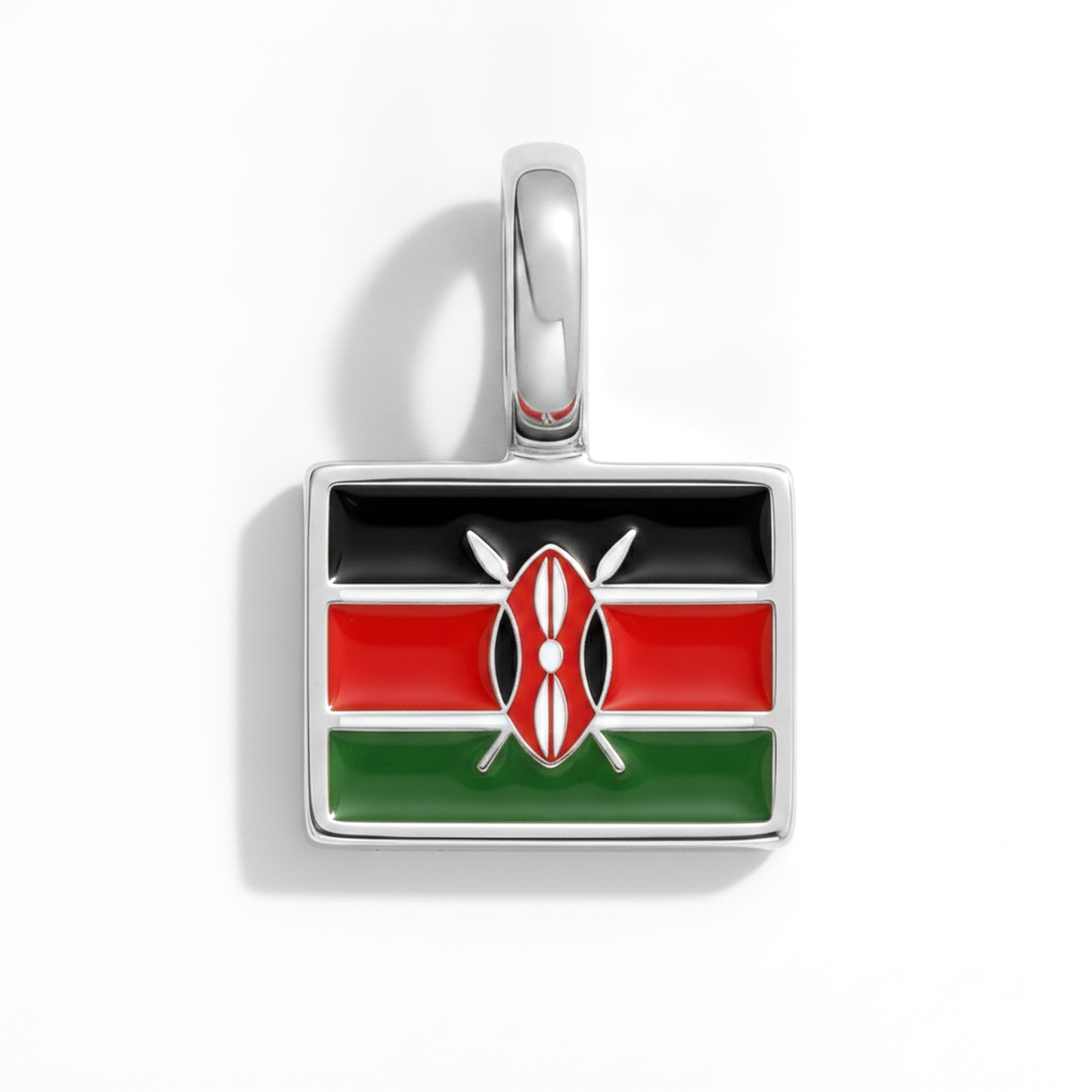 Charm kenya – square silver