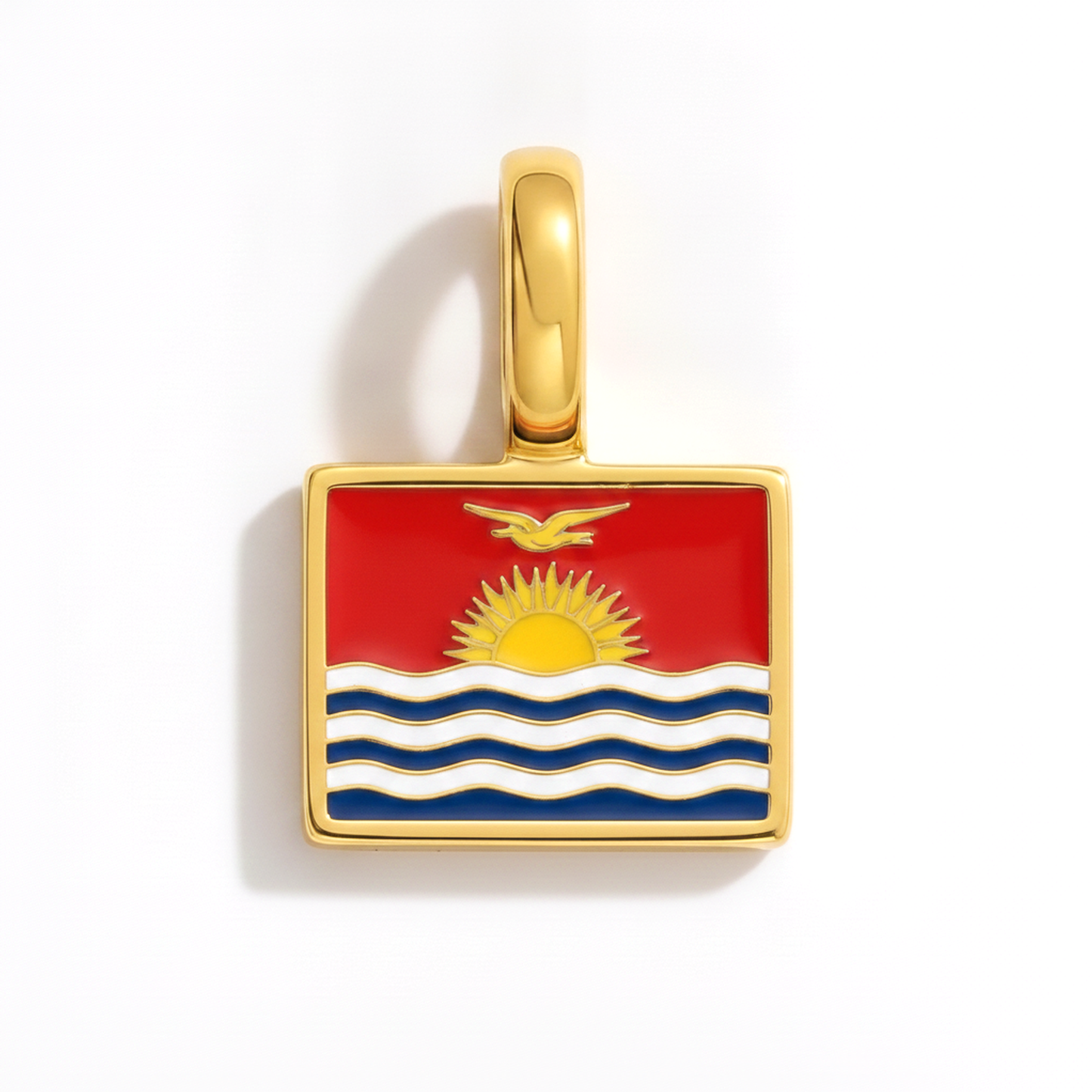 Charm kiribati – square gold
