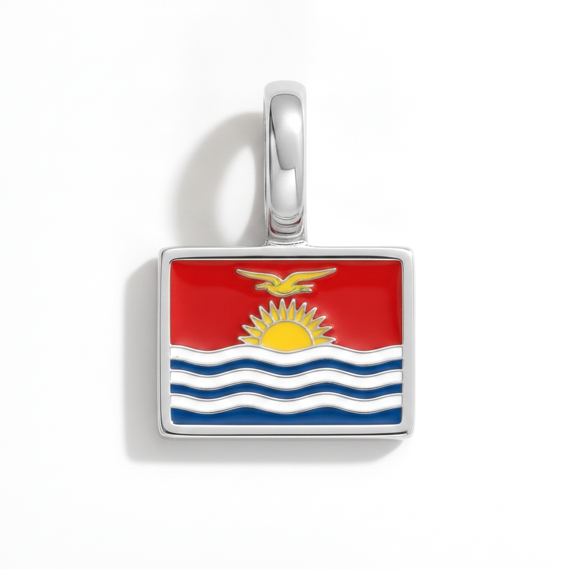 Charm kiribati – square silver