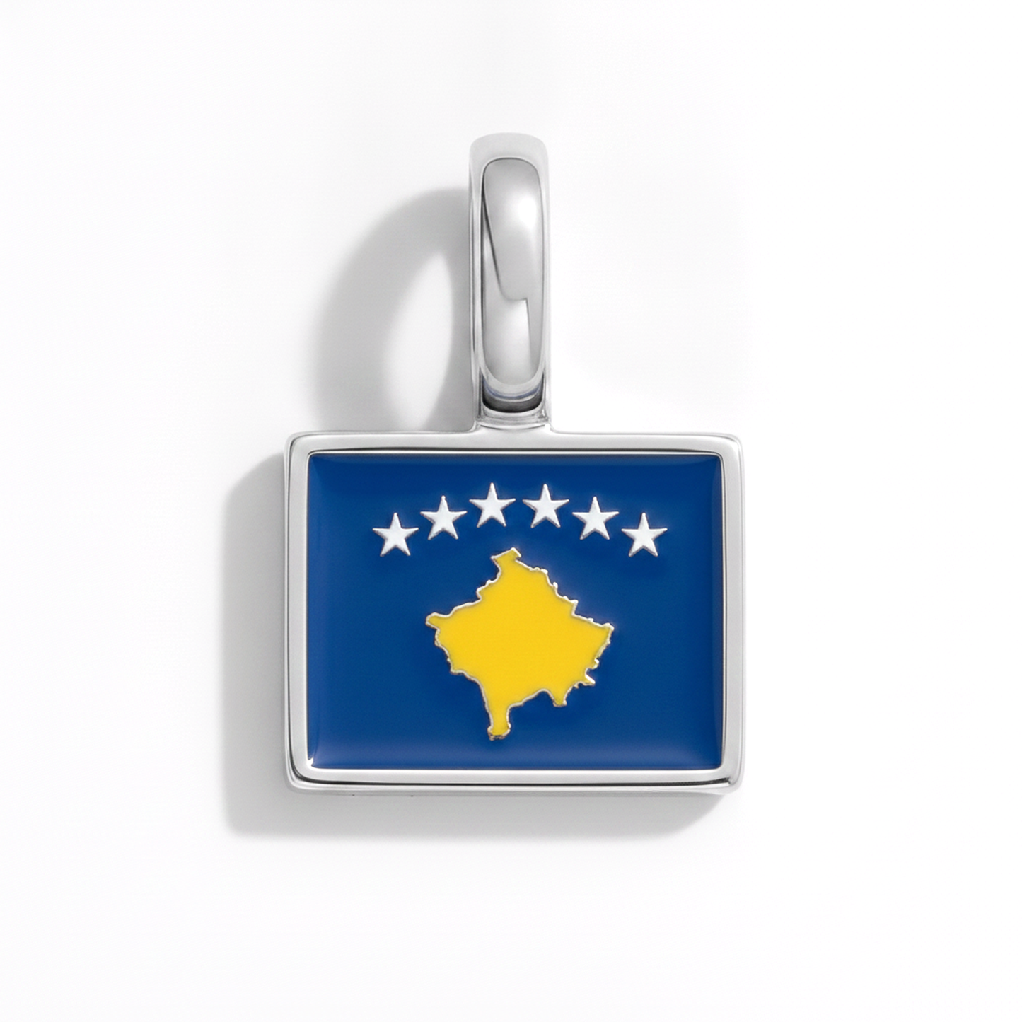 Charm kosovo – square silver