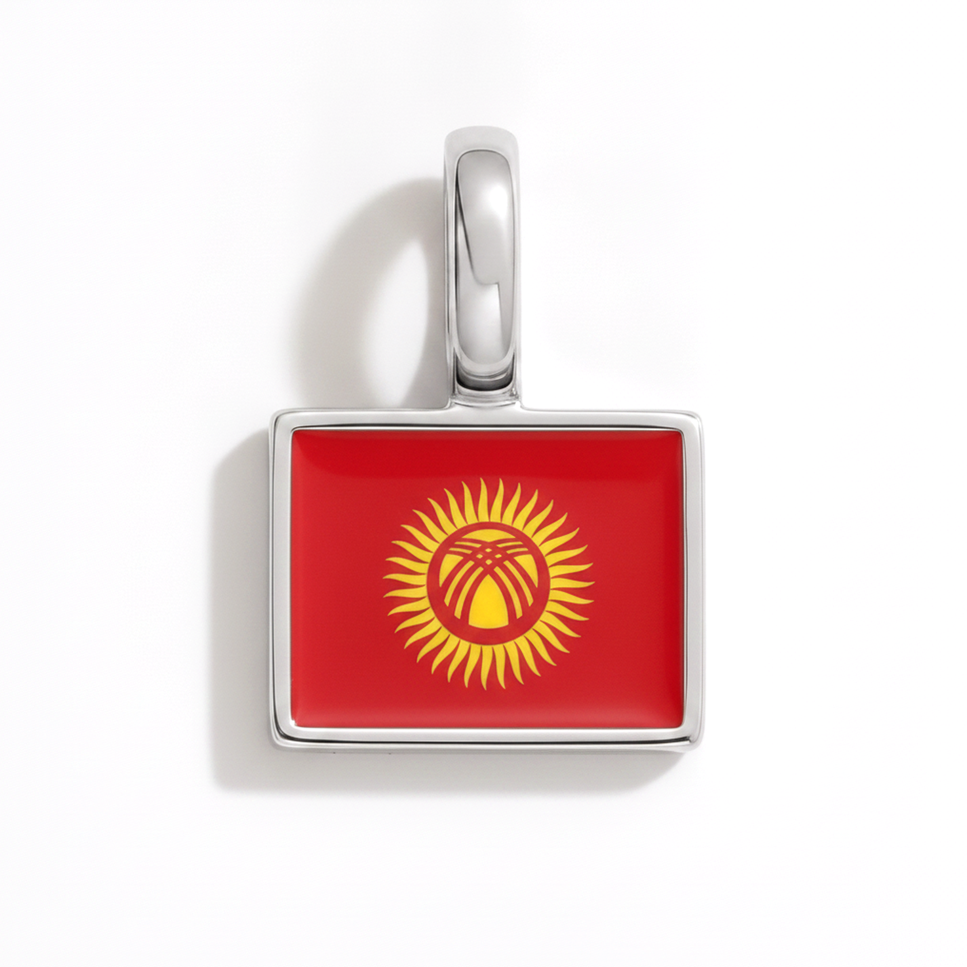 Charm kyrgyzstan – square silver