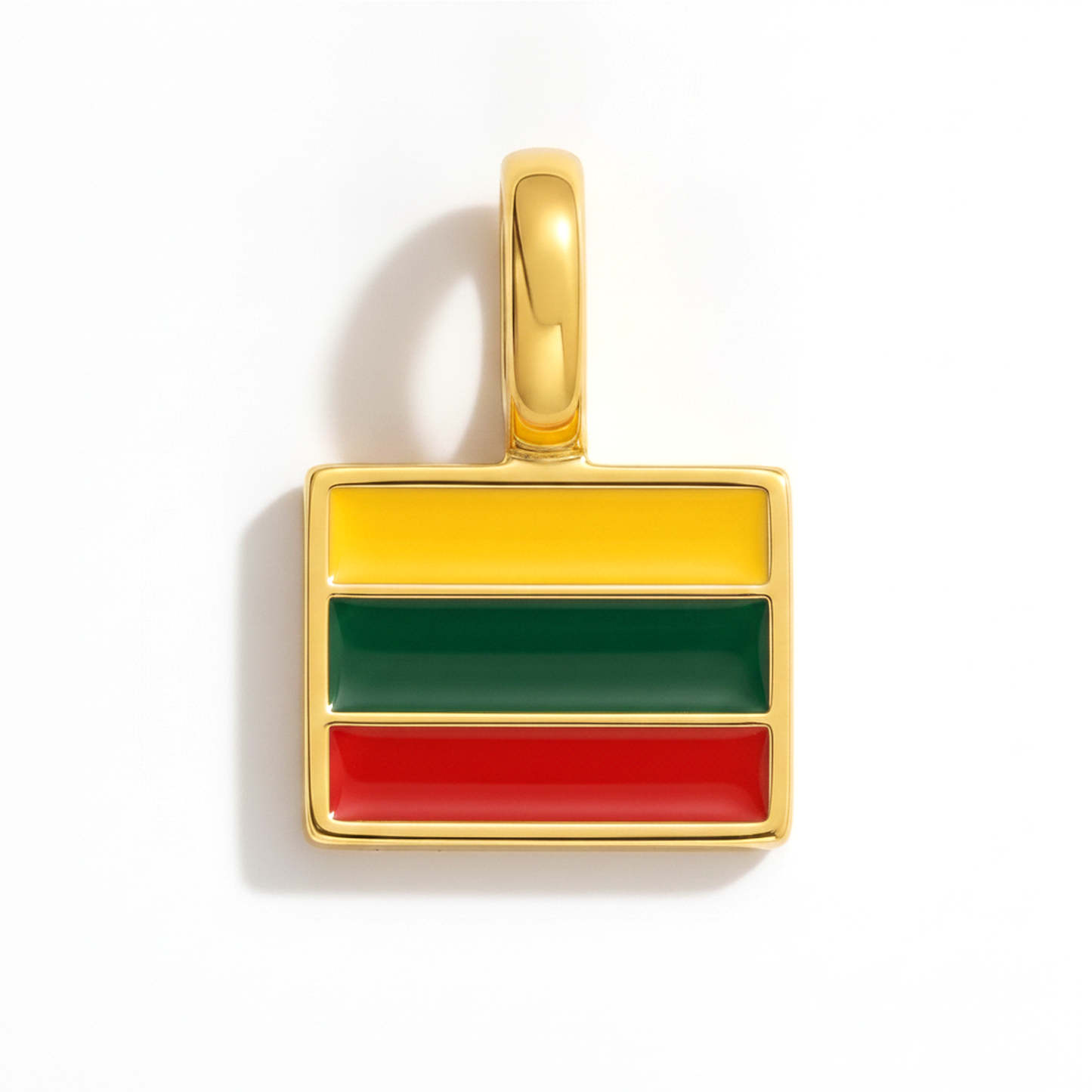 Charm lithuania – square gold