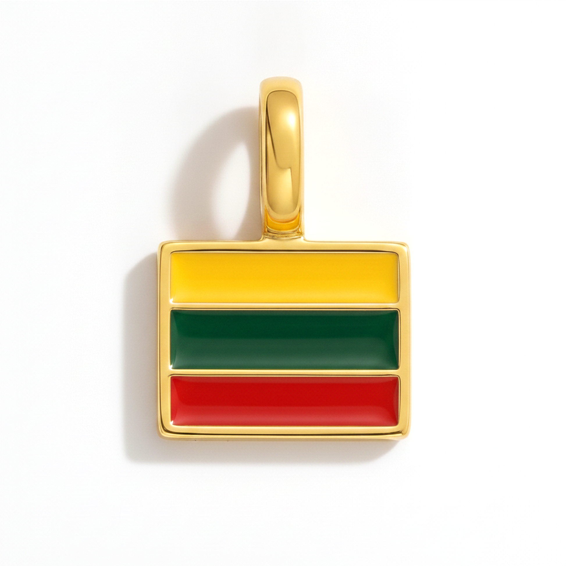 Charm lithuania – square gold