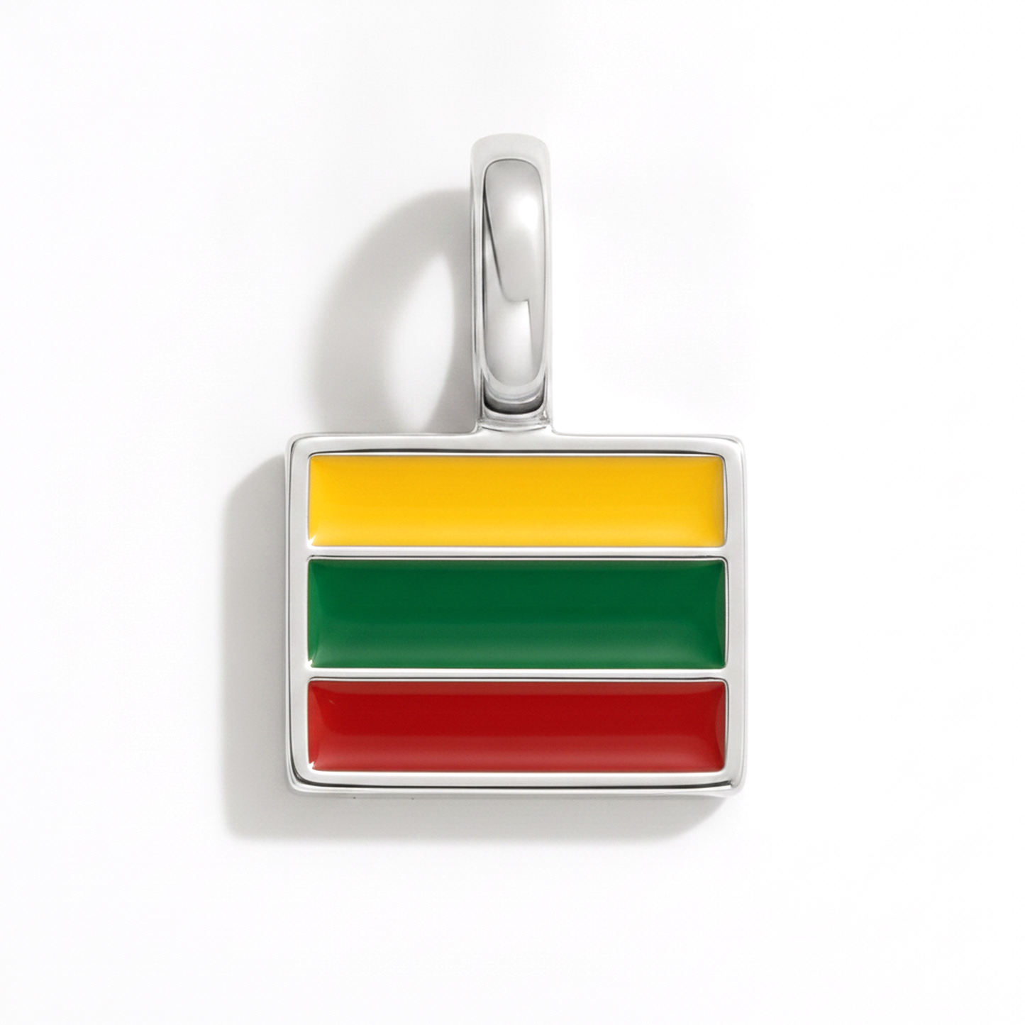 Charm lithuania – square silver