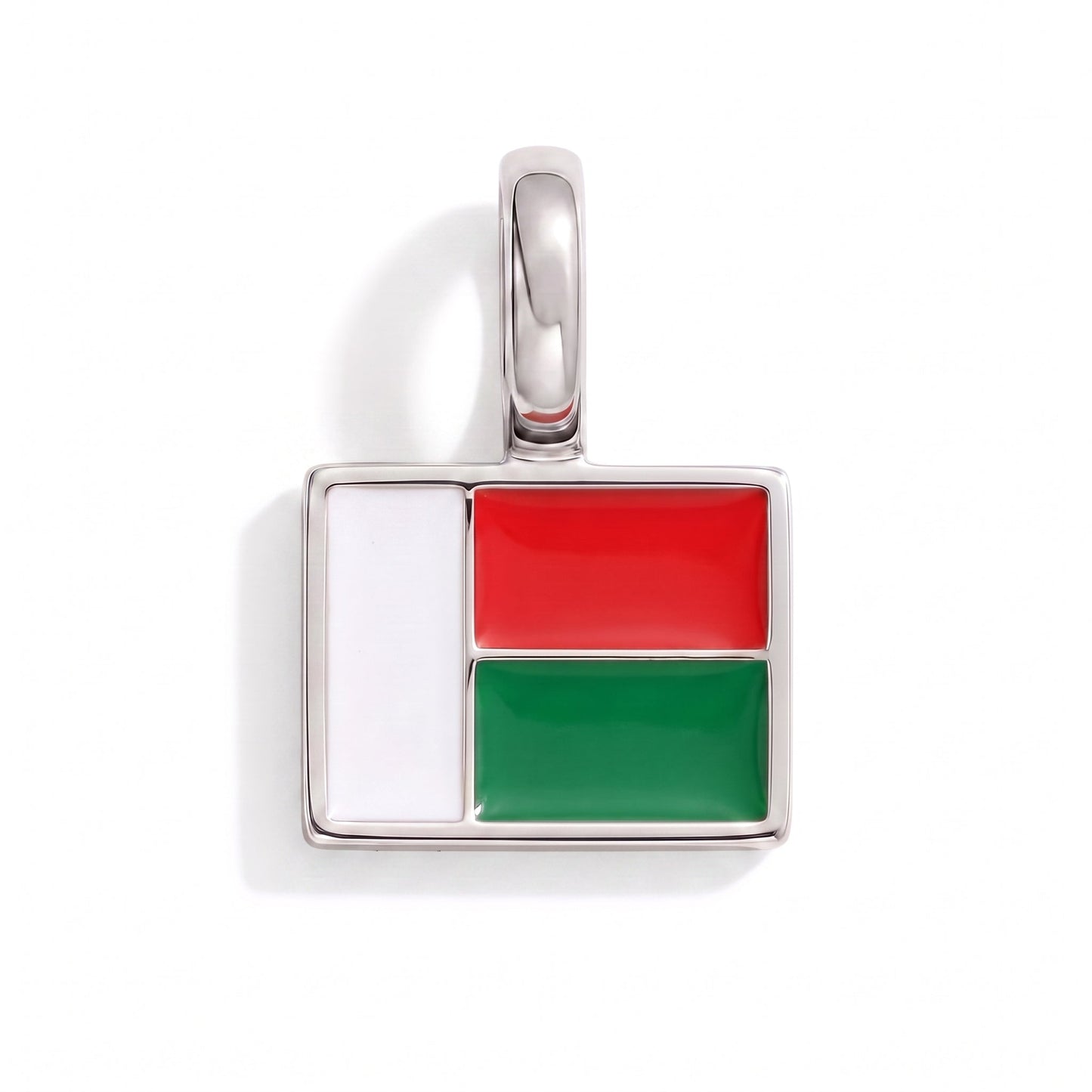 Charm madagascar – square silver