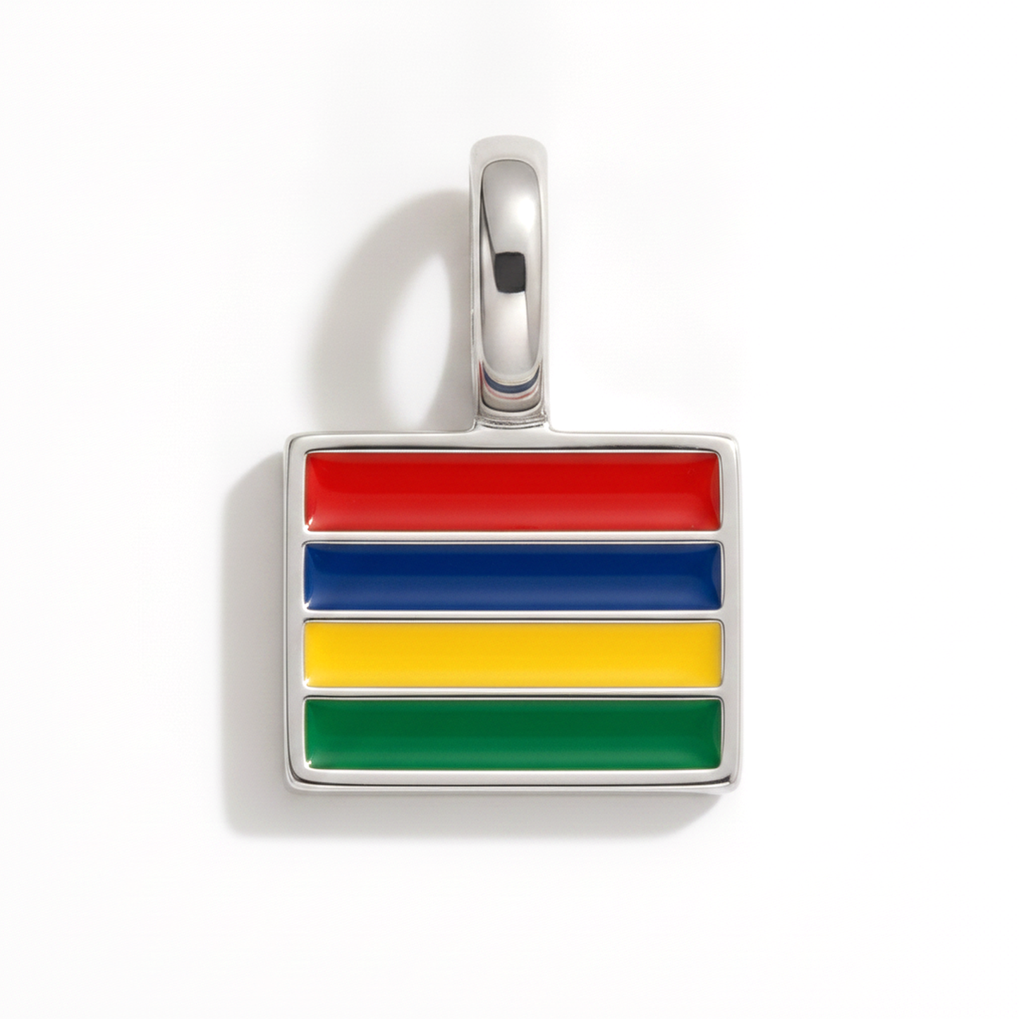 Charm mauritius – square silver