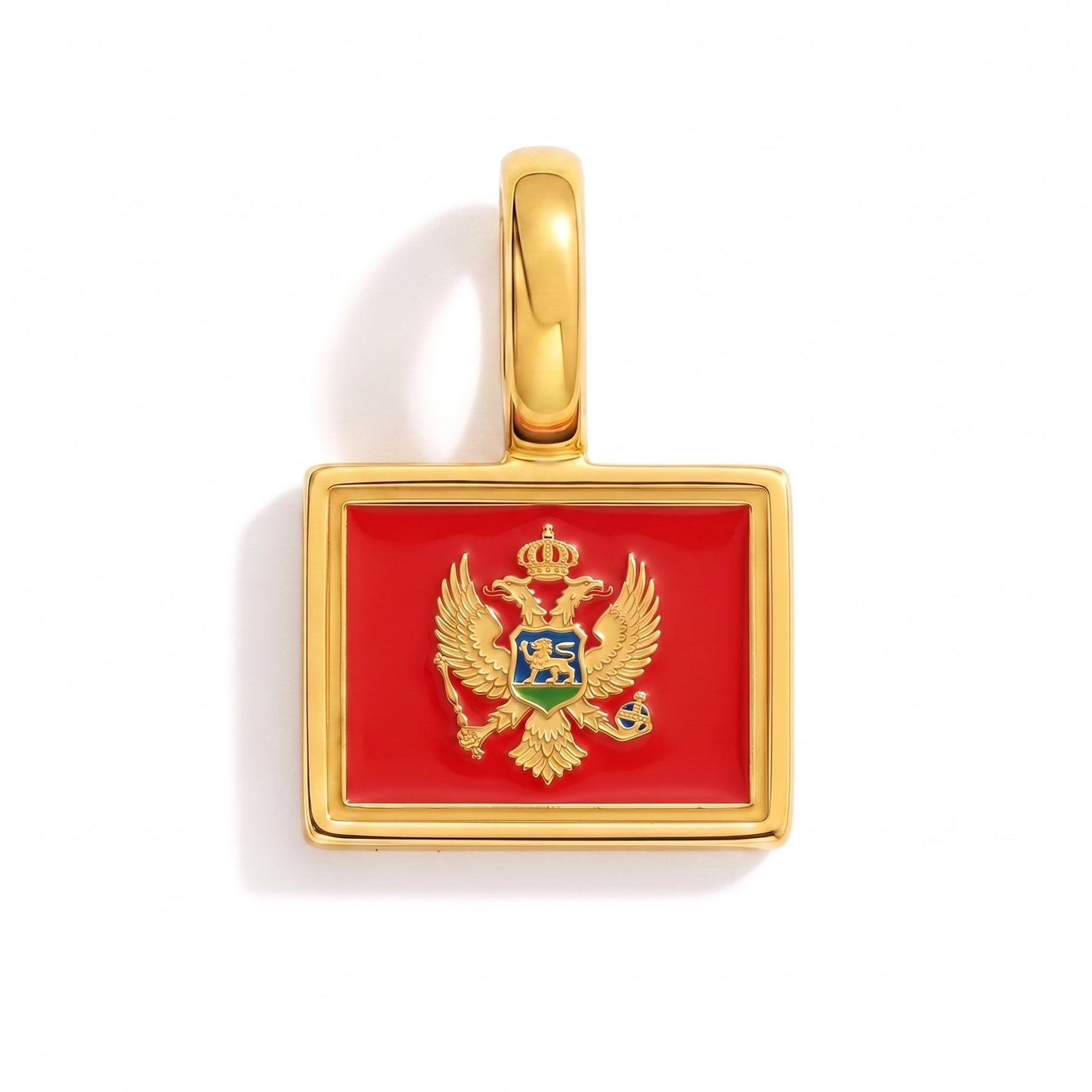 Charm montenegro – square gold