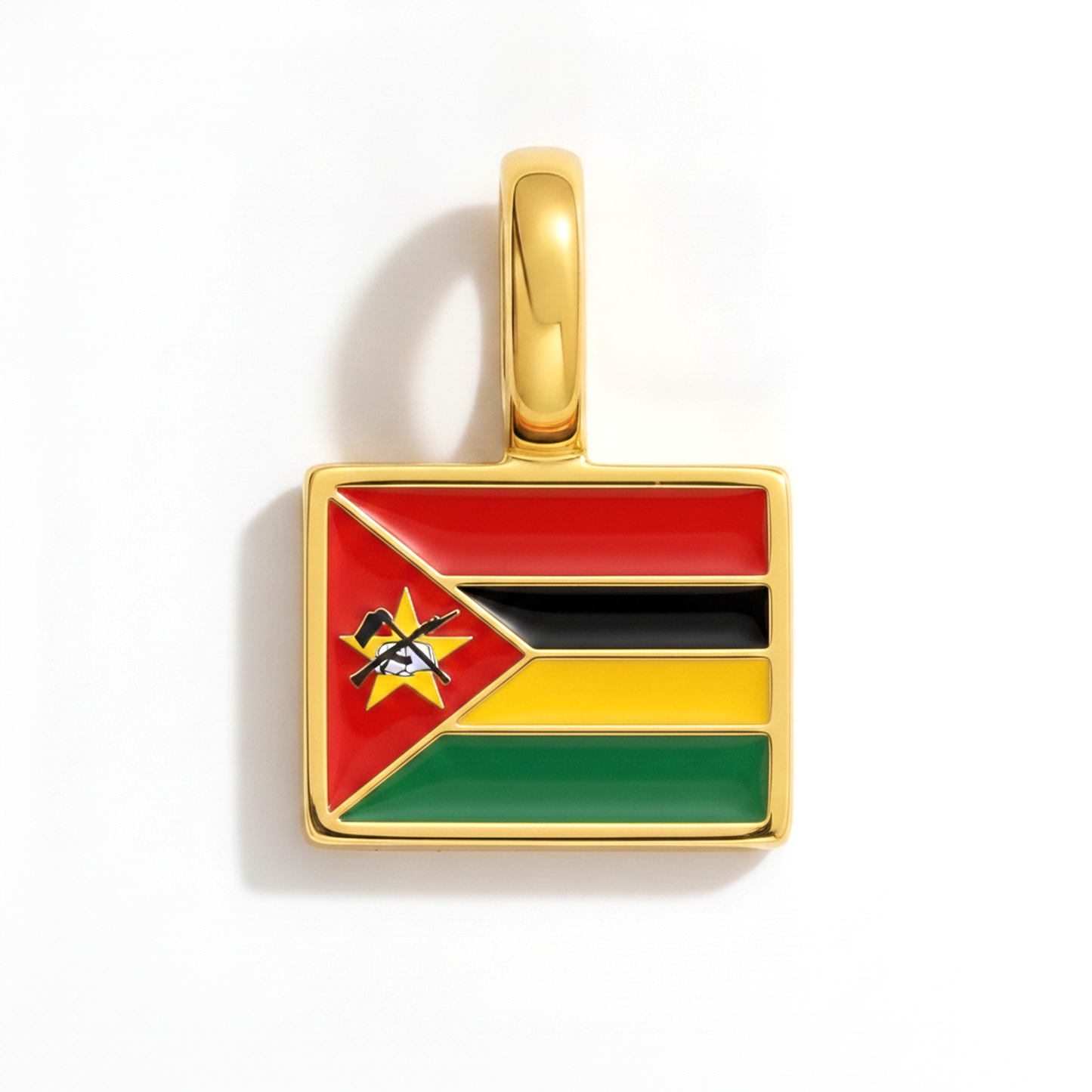 Charm mozambique – square gold