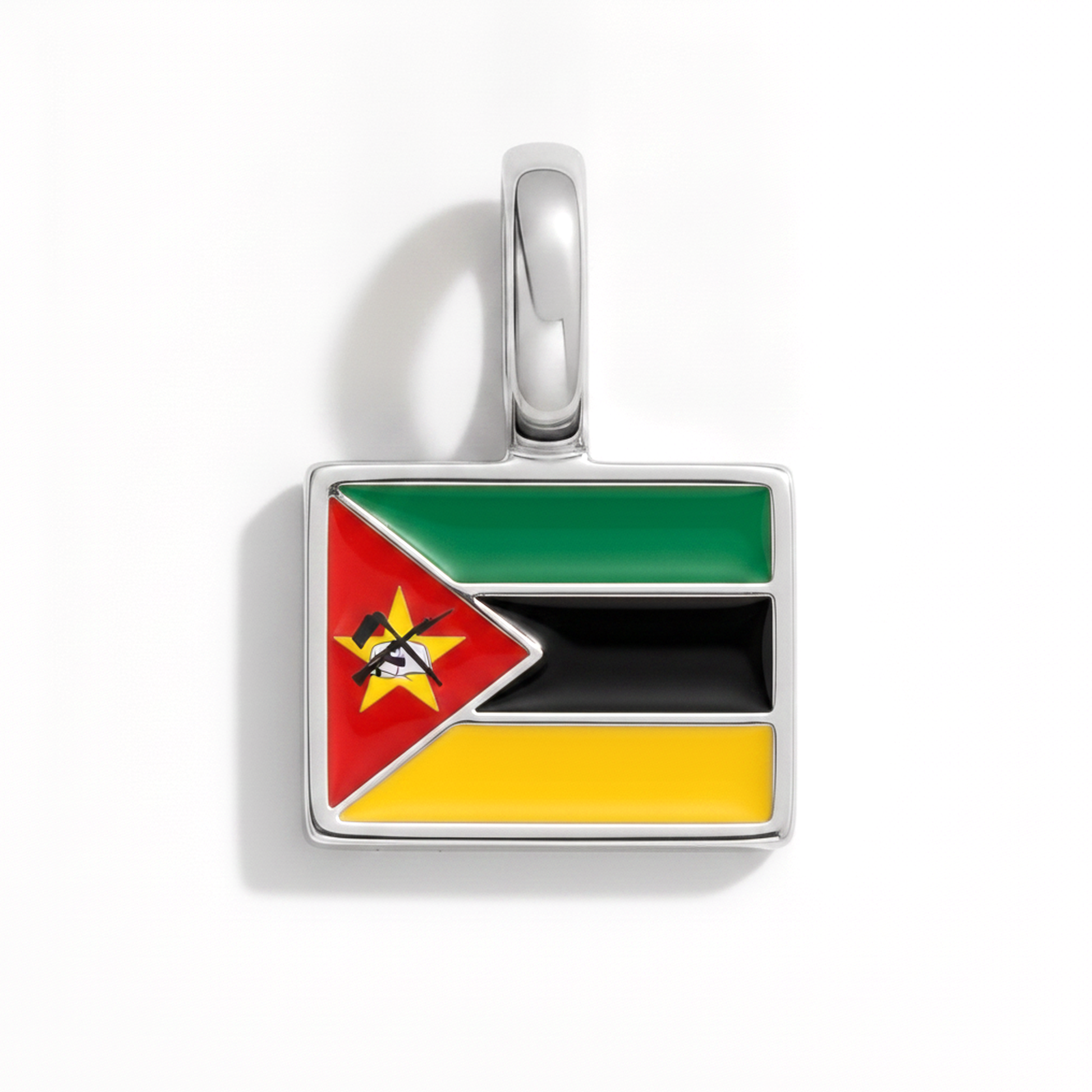 Charm mozambique – square silver