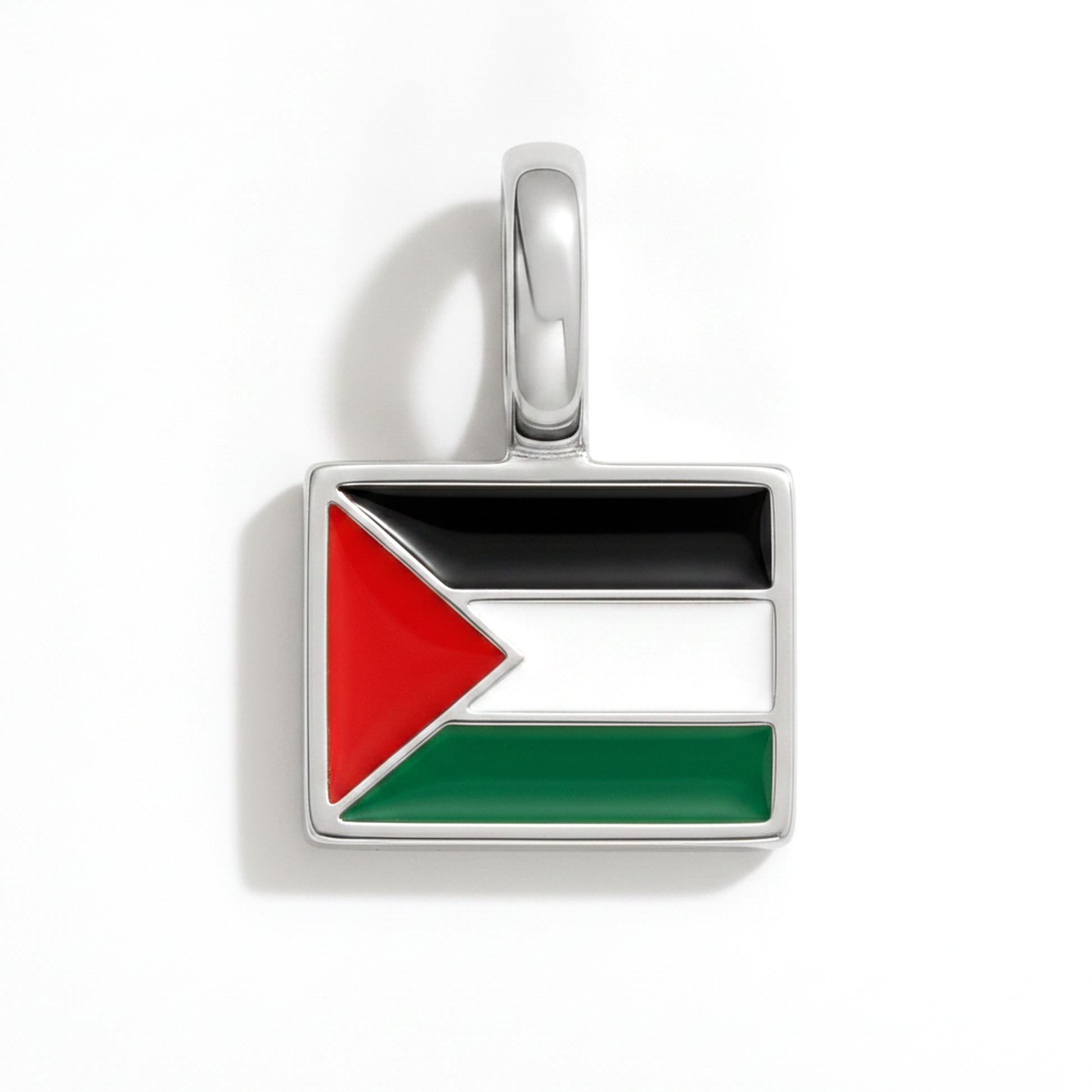 Charm palestine – square silver