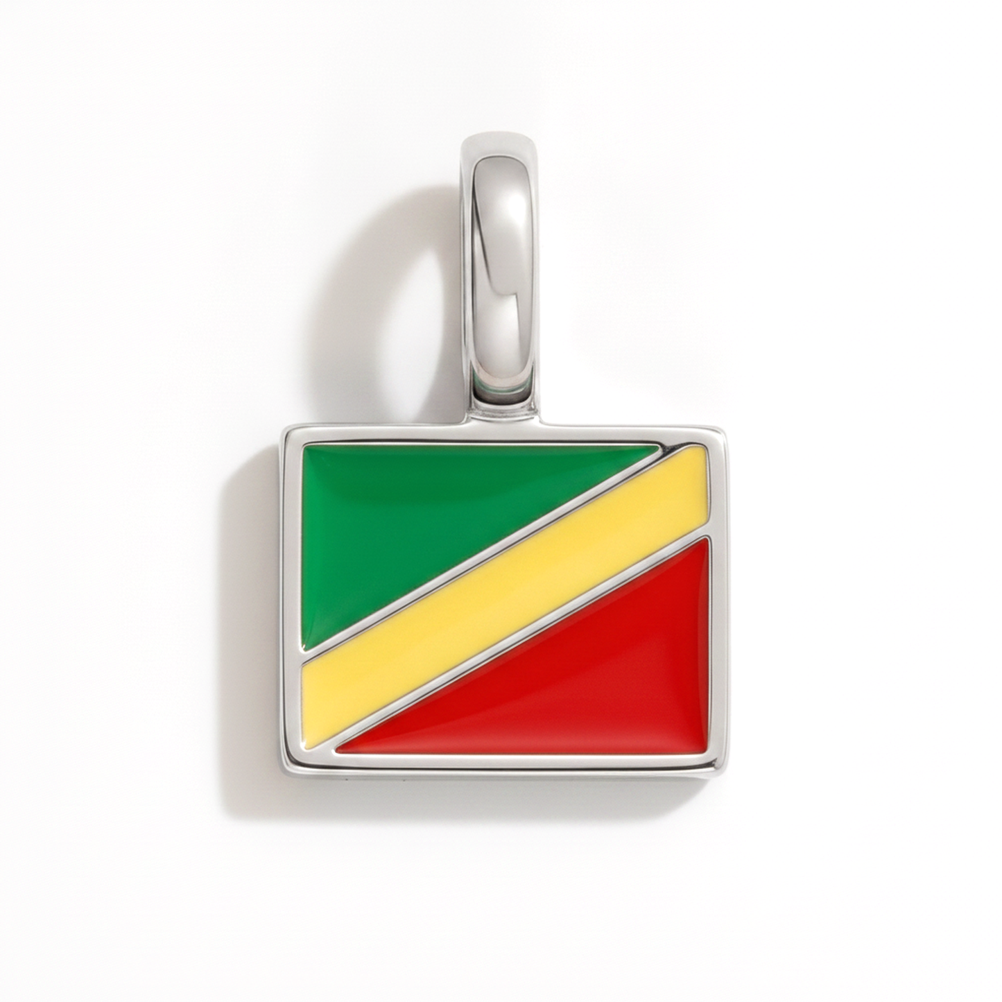 Charm republicofthecongo – square silver