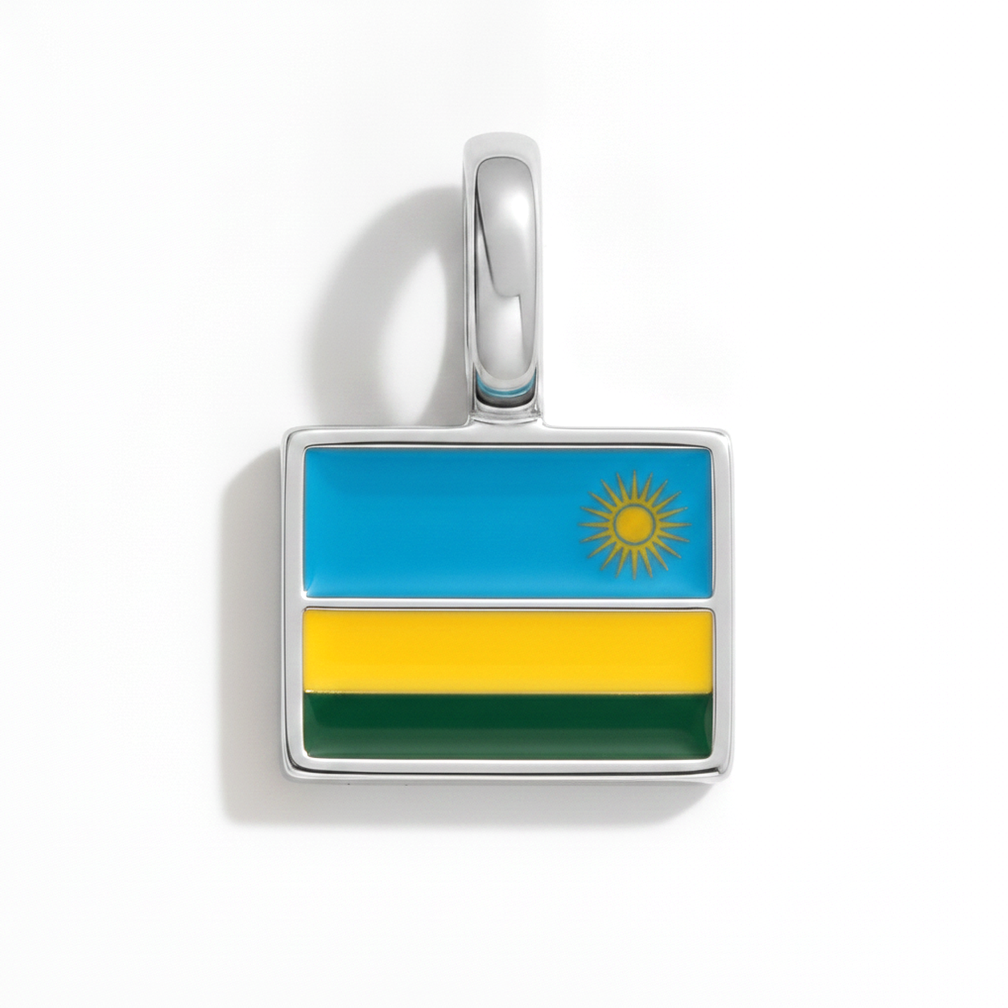 Charm rwanda – square silver