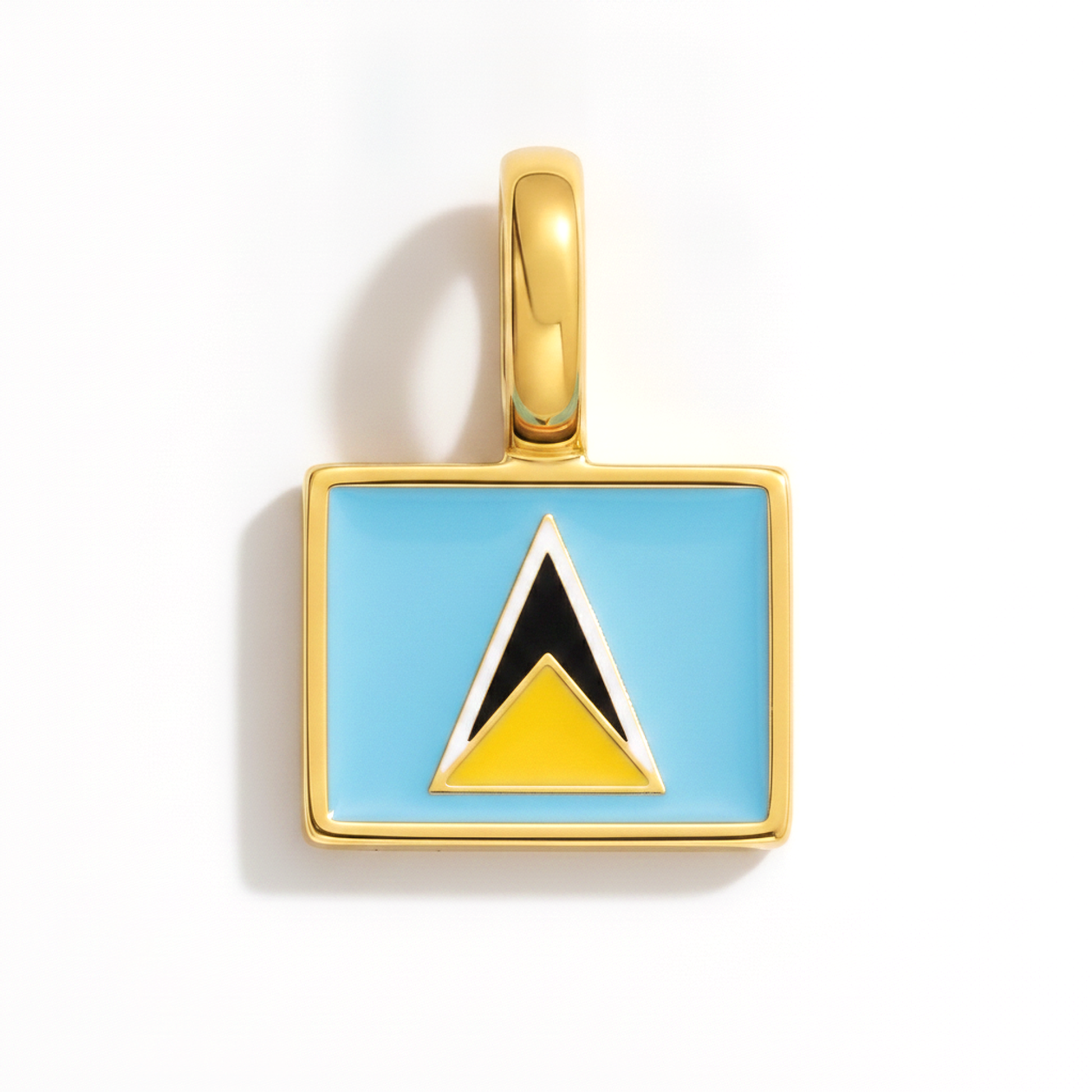 Charm saintlucia – square gold