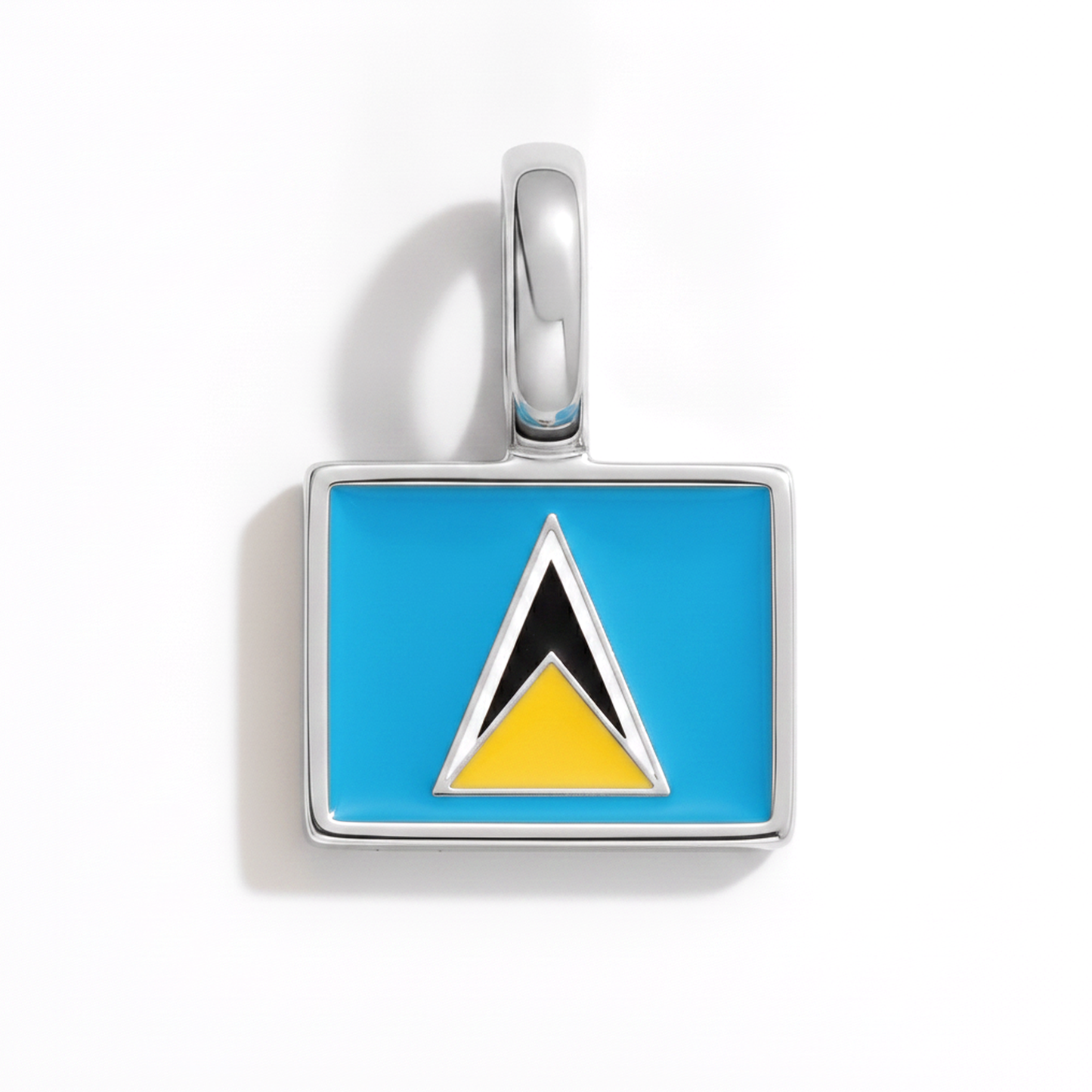 Charm saintlucia – square silver