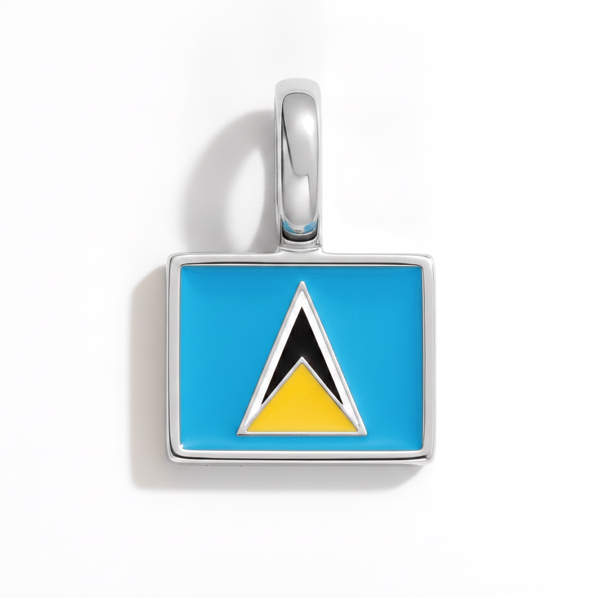 Charm saintlucia – square silver